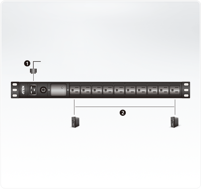 Basic 1U PDU with surge protection — изглед 4