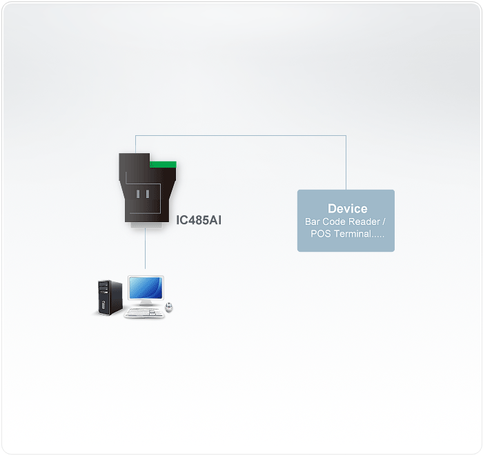 RS-232 to RS-422/RS-485 Isolated Converter — view 2