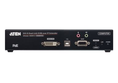 2K DVI-D Dual Link KVM over IP Transmitter with PoE