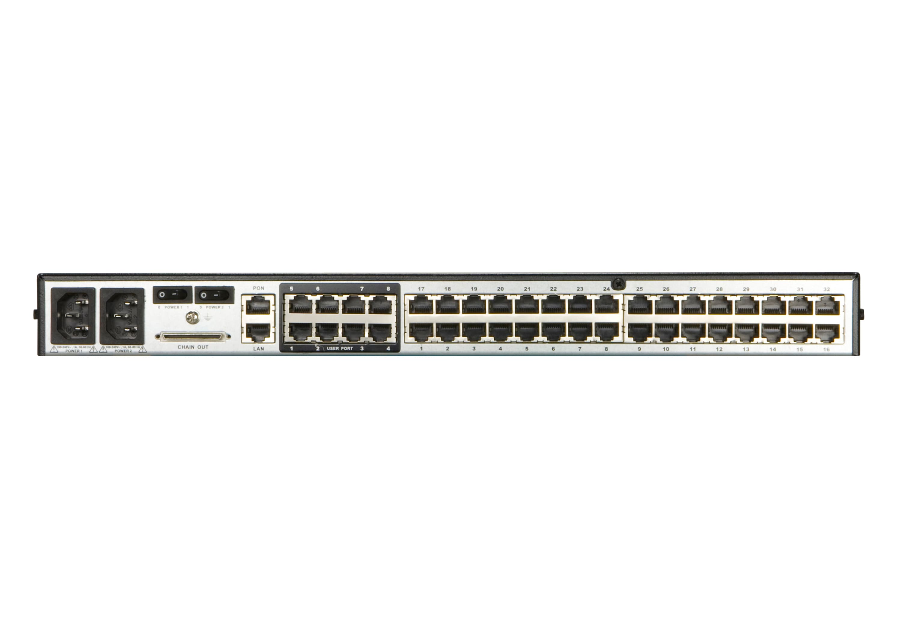 9-Console 32-Port Cat 5 Matrix KVM Switch  with Daisy-Chain Port — изглед 3
