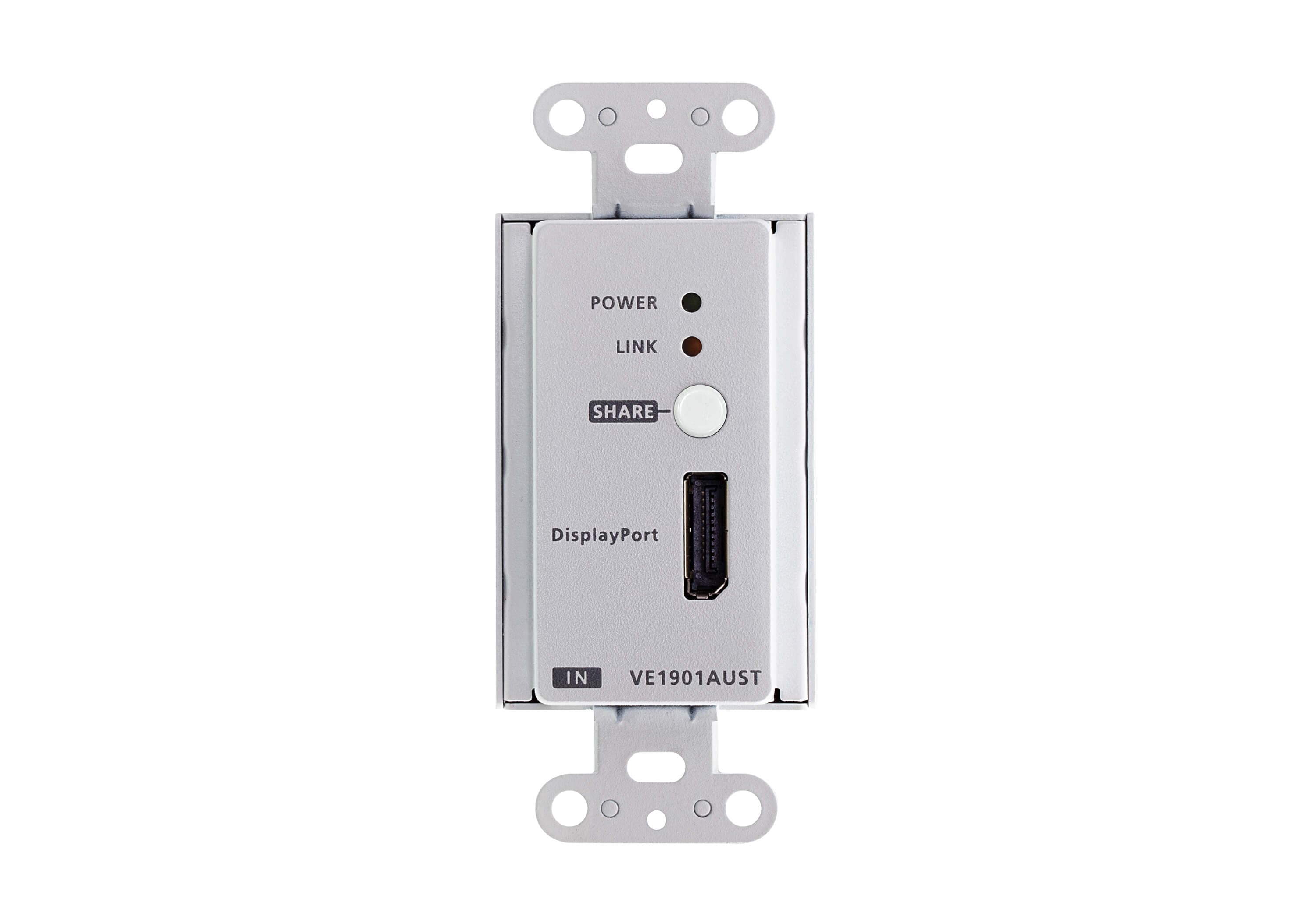 DisplayPort HDBaseT-Lite Transmitter with US Wall Plate / PoH