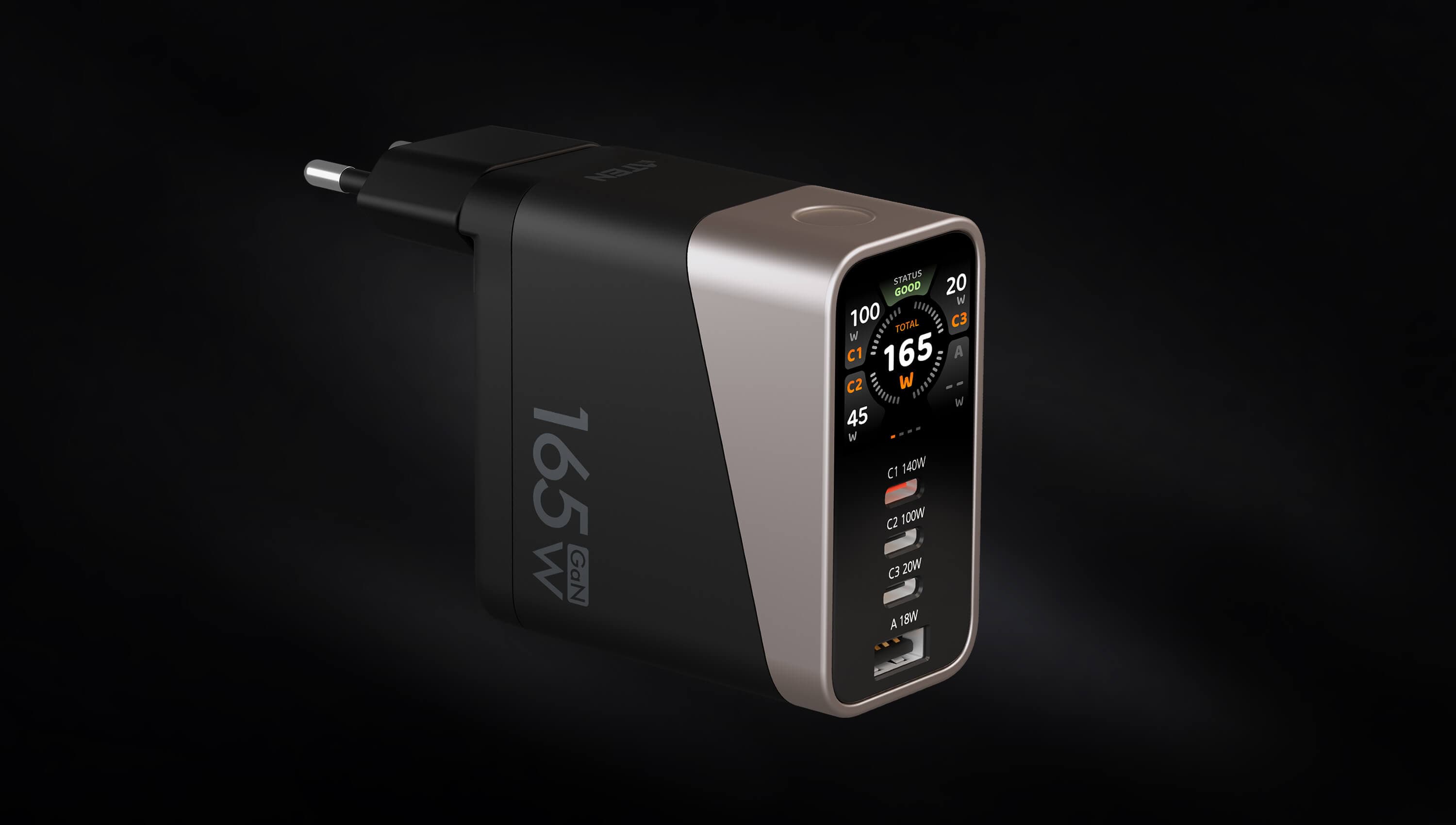 165W 4-Port Smart Display Charger — изглед 2