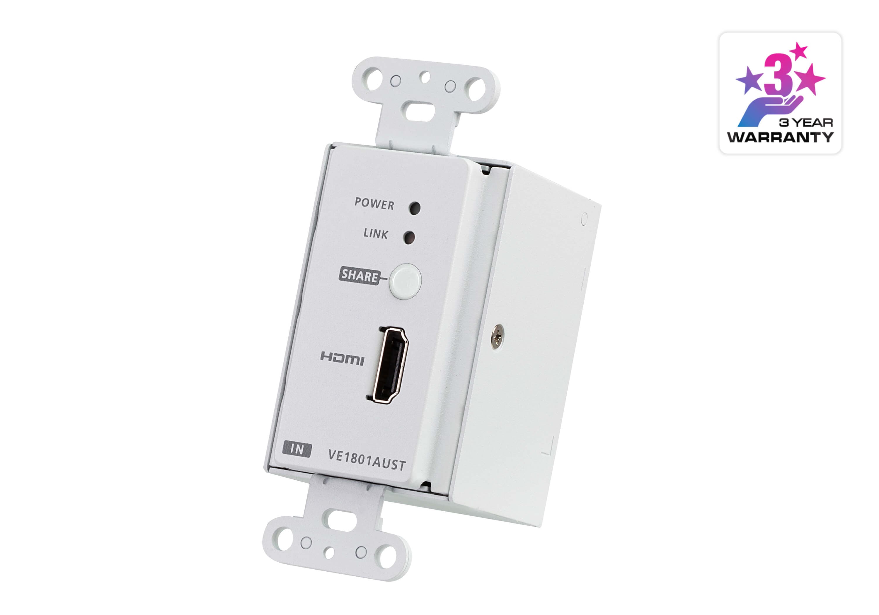 HDMI HDBaseT-Lite Transmitter with US Wall Plate / PoH (PoH  PD) — изглед 3