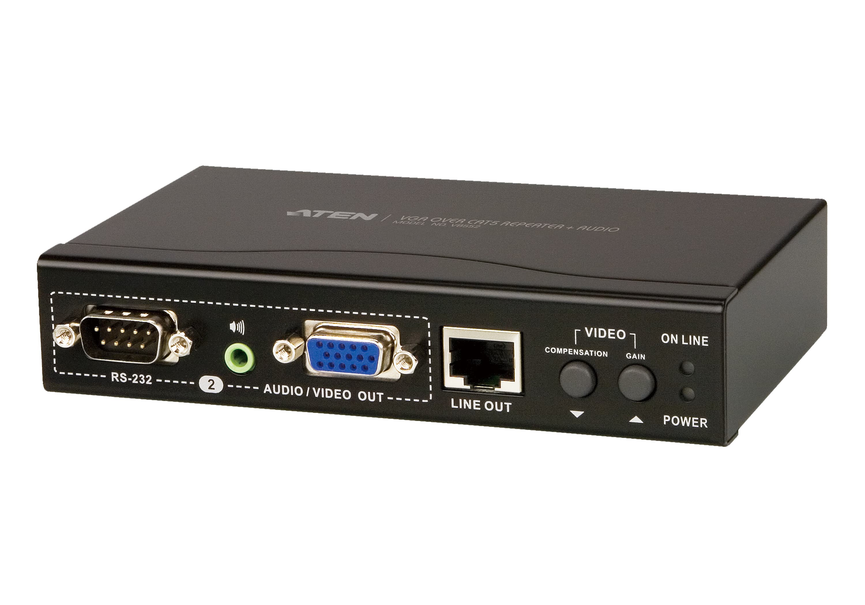 VGA/Audio/RS-232 Cat 5 Repeater with Dual Output (1600 x 1200@150m) — view 2