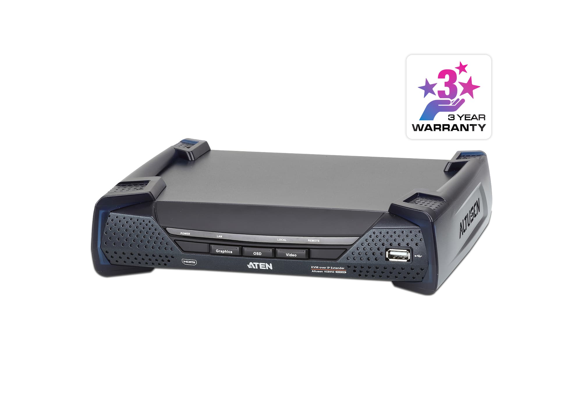 4K HDMI Single Display KVM over IP Receiver — изглед 3