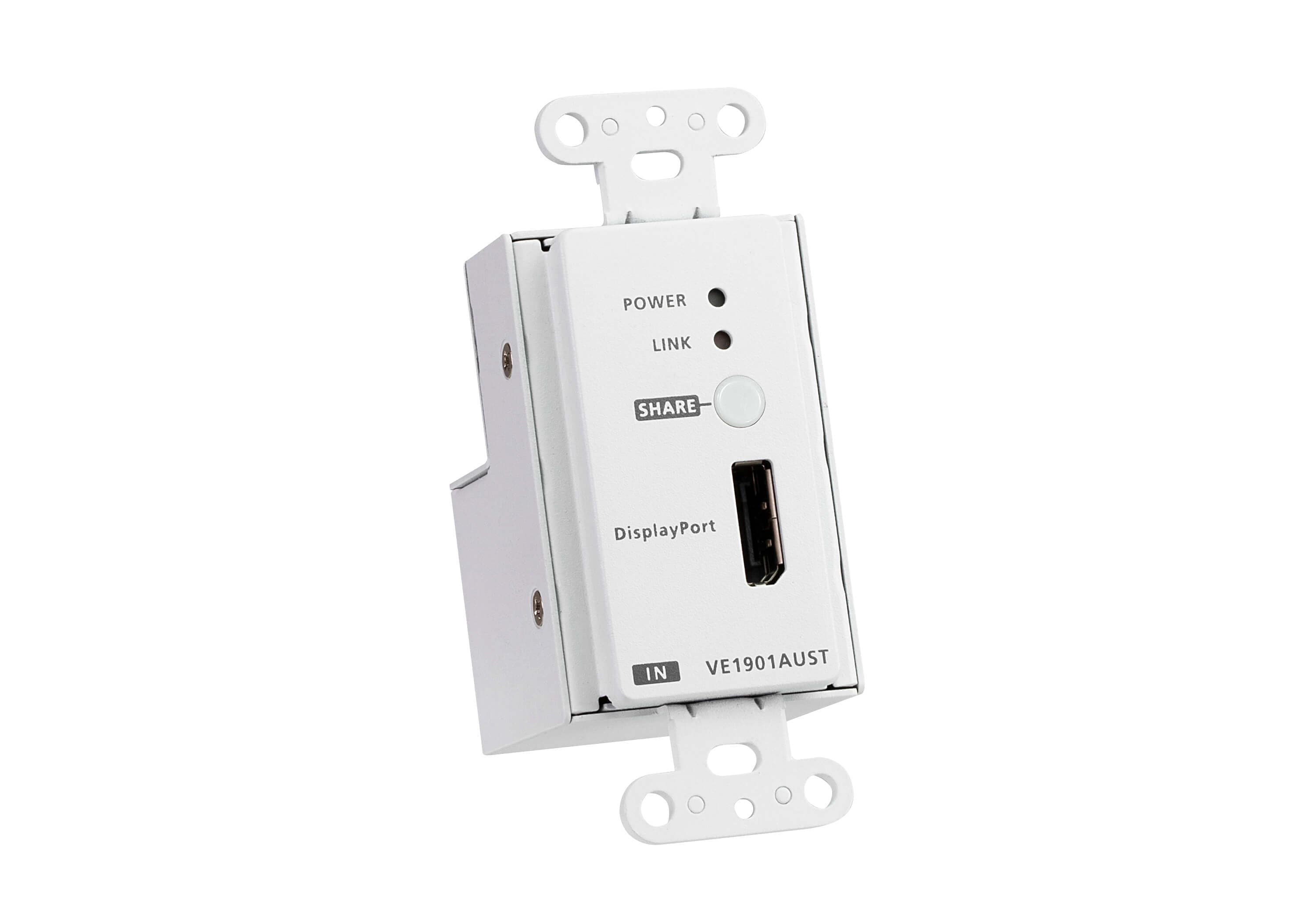 DisplayPort HDBaseT-Lite Transmitter with US Wall Plate / PoH — изглед 6