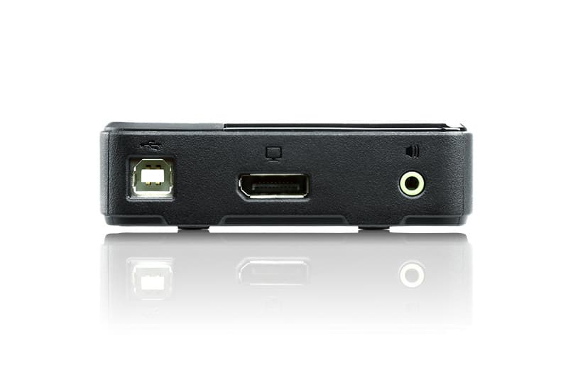 2-Port USB DisplayPort / Audio KVM Switch (4K Supported and Cables included) — view 3