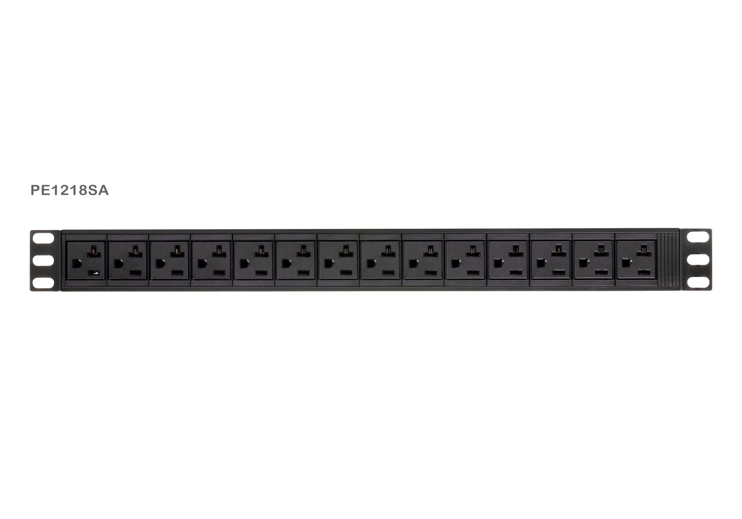 Basic Metered 1U PDU with Surge Protection — view 2