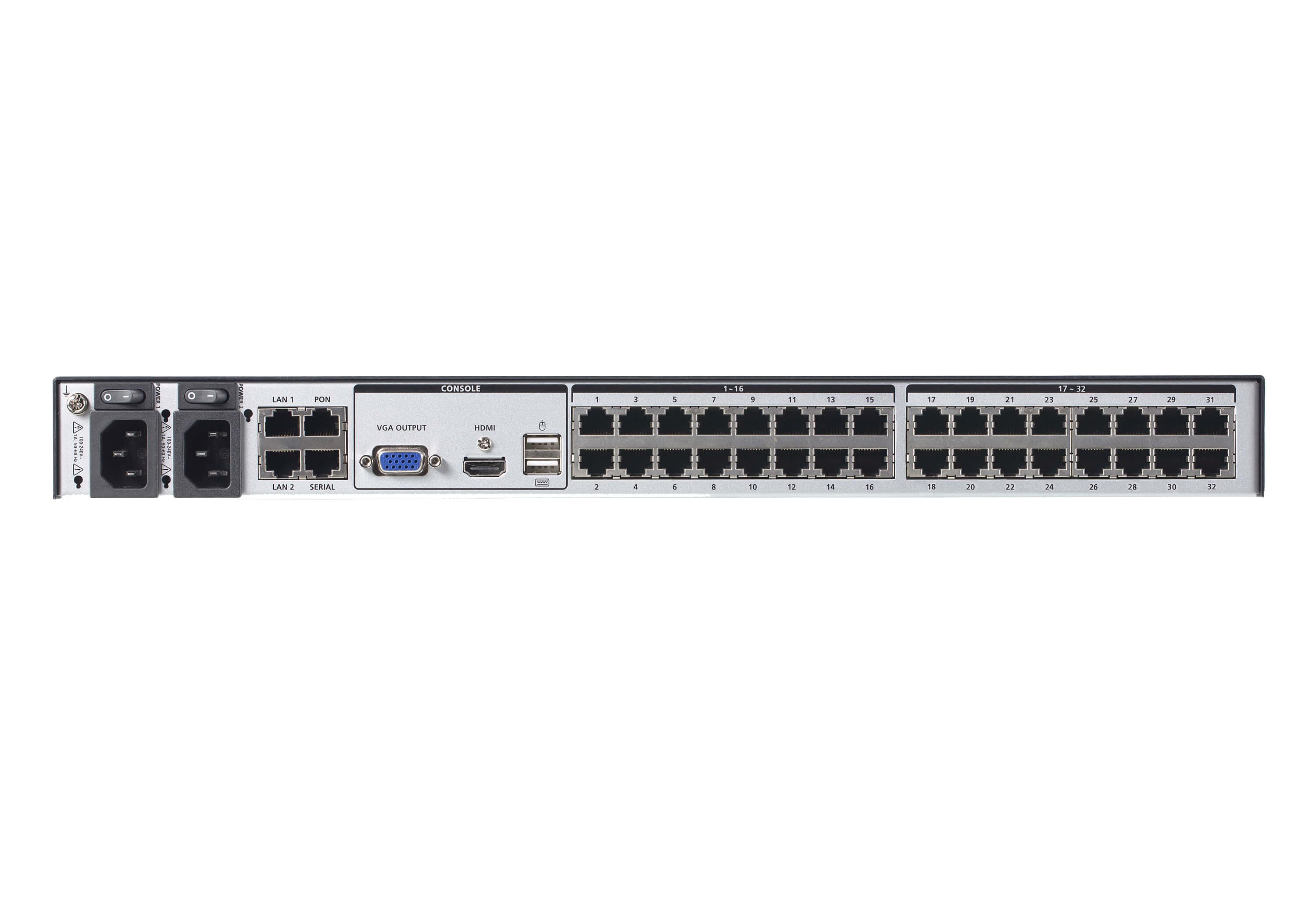 1-Local/4-Remote Shared Access 32-Port Multi-Interface Cat 5 KVM over IP Switch — изглед 2