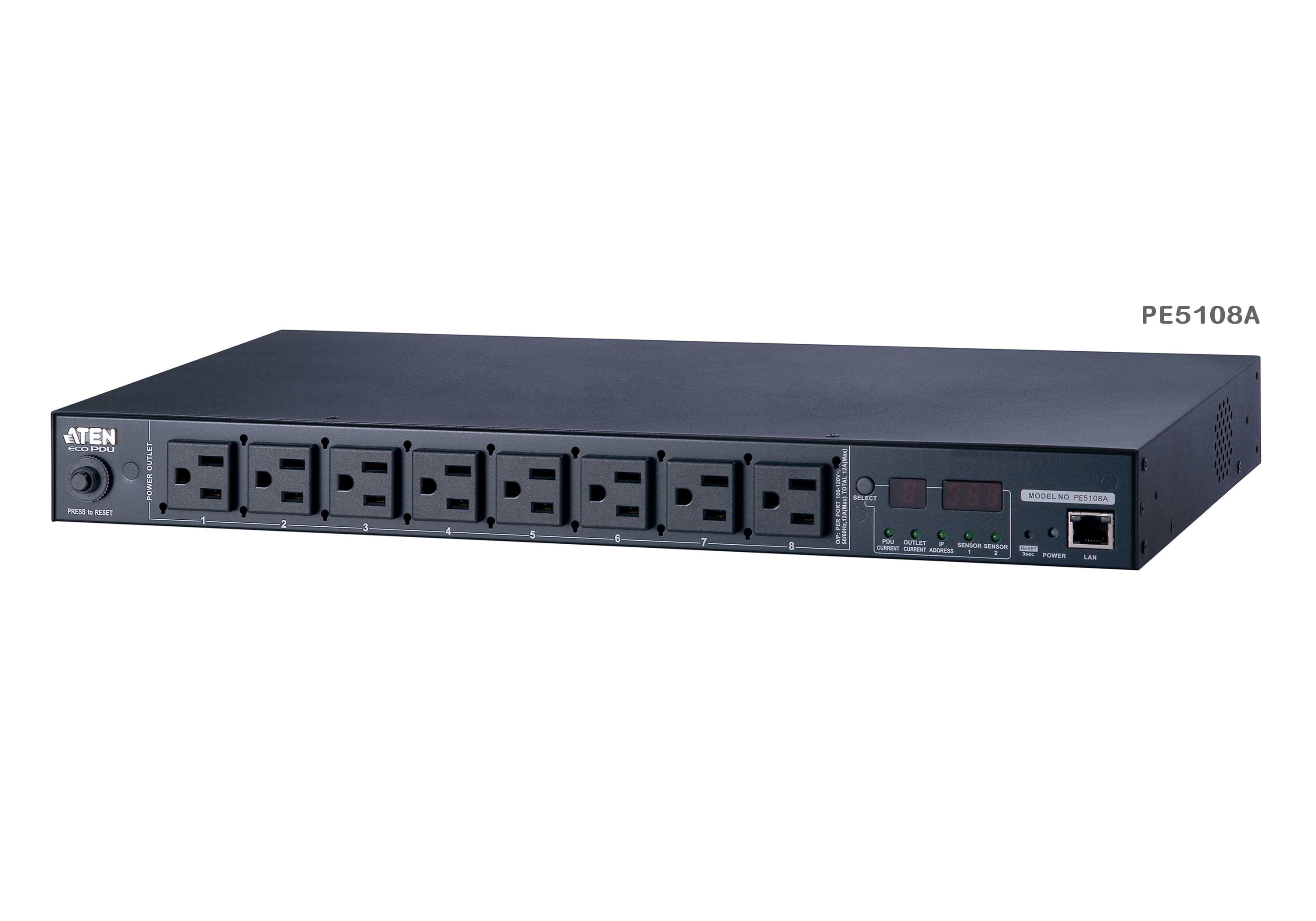 15A/10A 8-Outlet 1U Metered eco PDU — изглед 6
