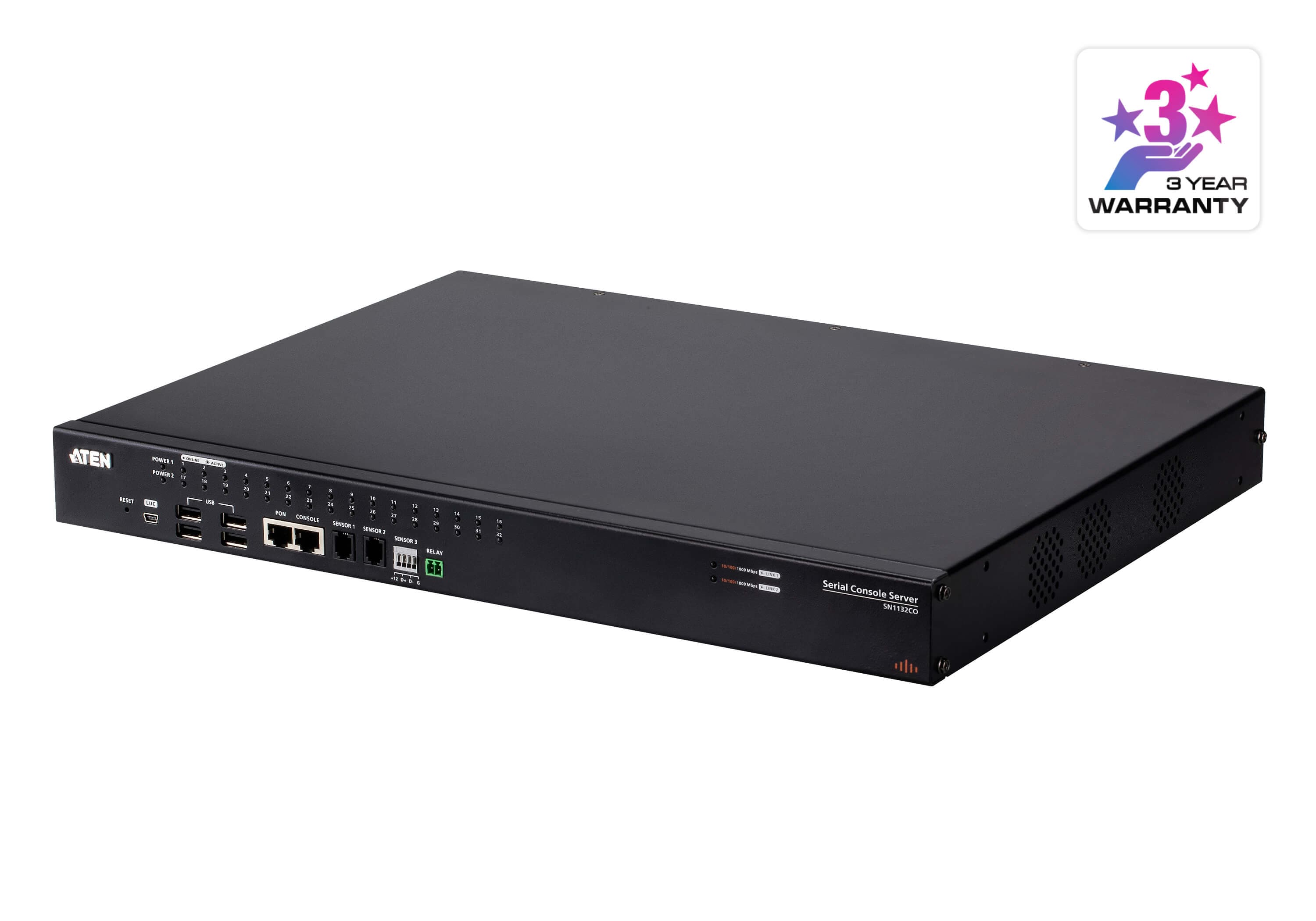 32-Port Serial Console Server with Dual Power / SFP — изглед 3