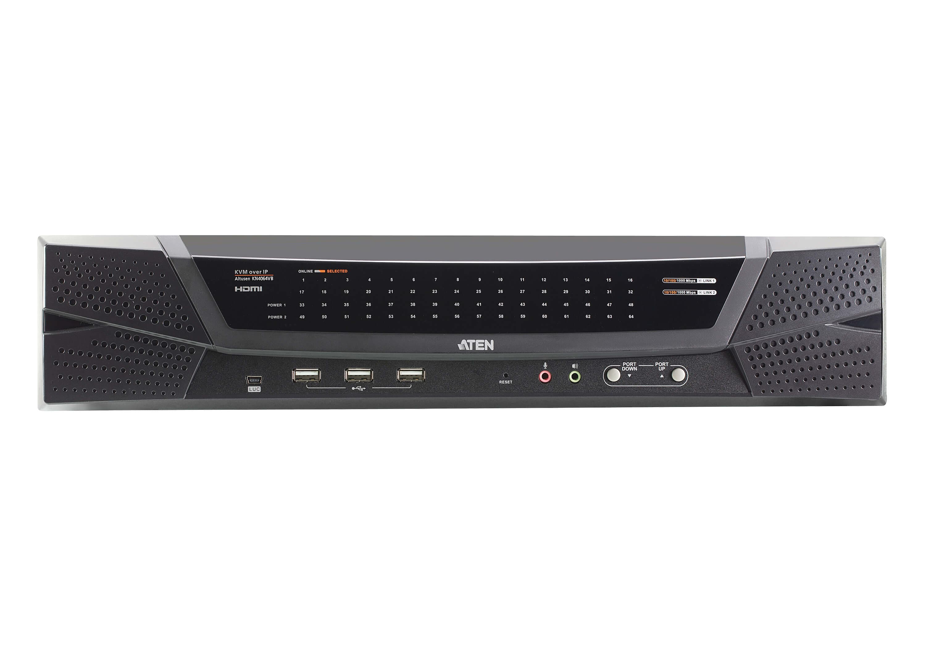 1-Local/4-Remote Shared Access 64-Port Multi-Interface Cat 5 KVM over IP Switch