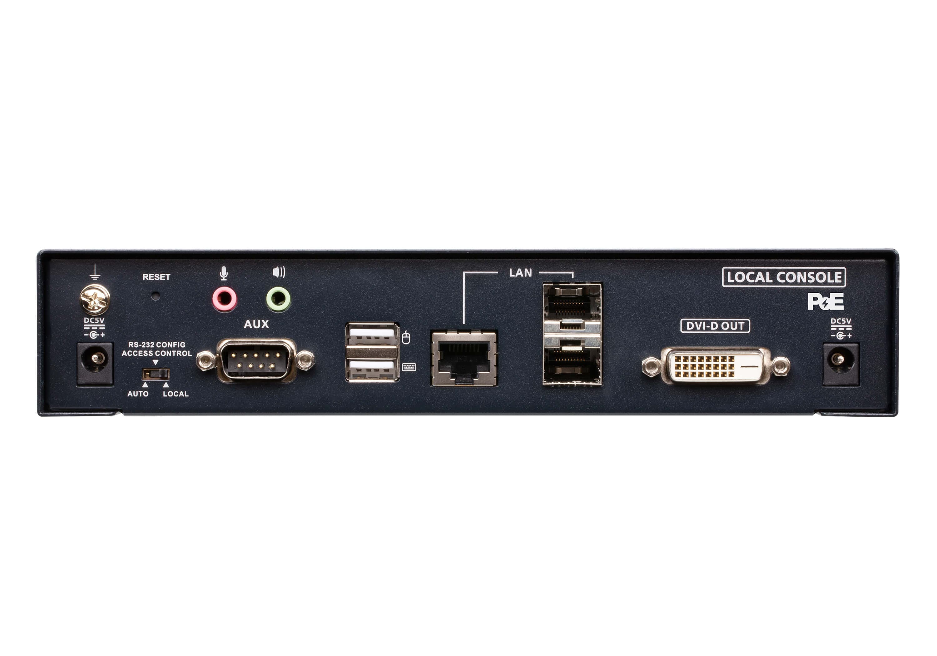 2K DVI-D Dual-Link KVM over IP Transmitter with Dual SFP & PoE — изглед 2