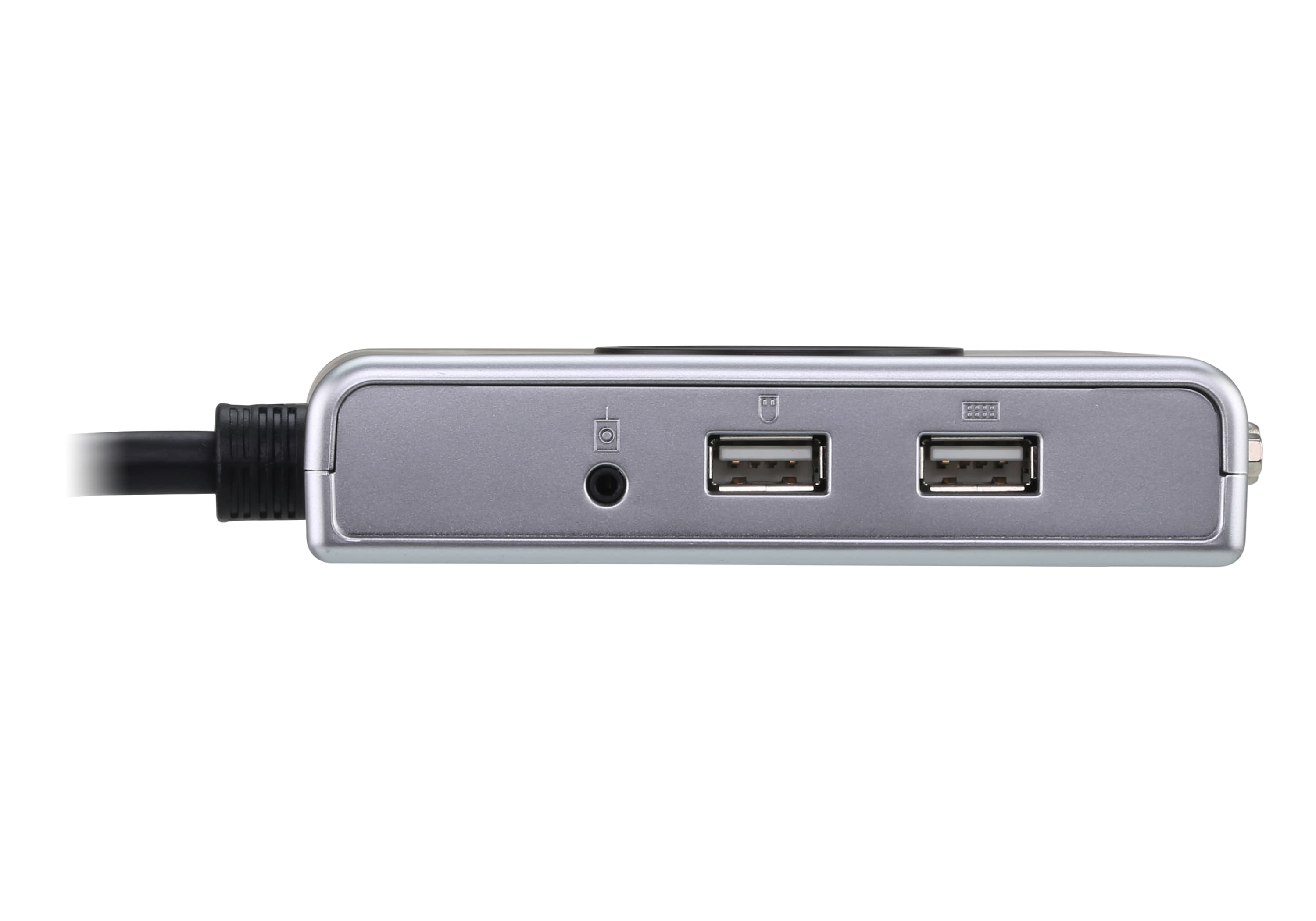 2-Port USB DVI/Audio Cable KVM Switch with Remote Port Selector — view 2