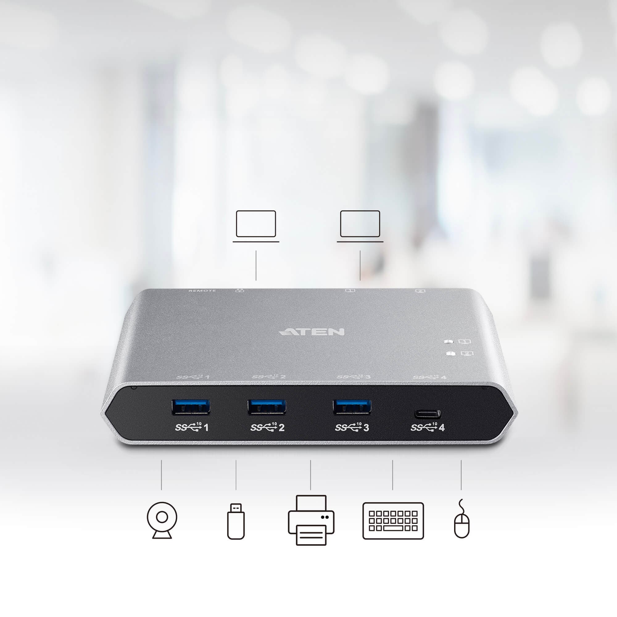2-Port USB-C Gen 2 Sharing Switch with Power Pass-through — изглед 5