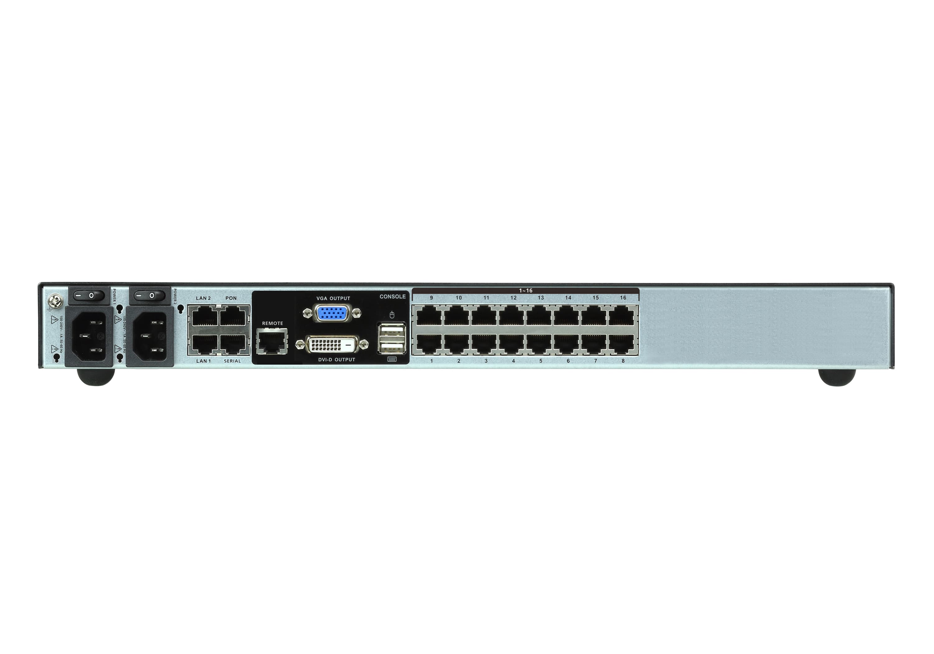 1-Local/2-Remote  Access 16-Port Multi-Interface Cat 5 KVM over IP Switch — изглед 2