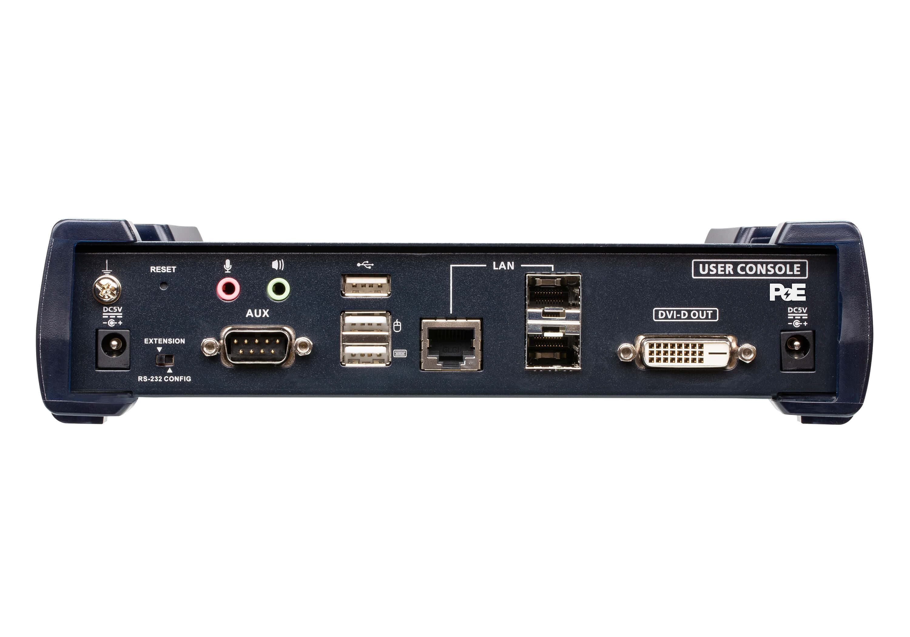 2K DVI-D Dual-Link KVM over IP Receiver with Dual SFP & PoE — изглед 2