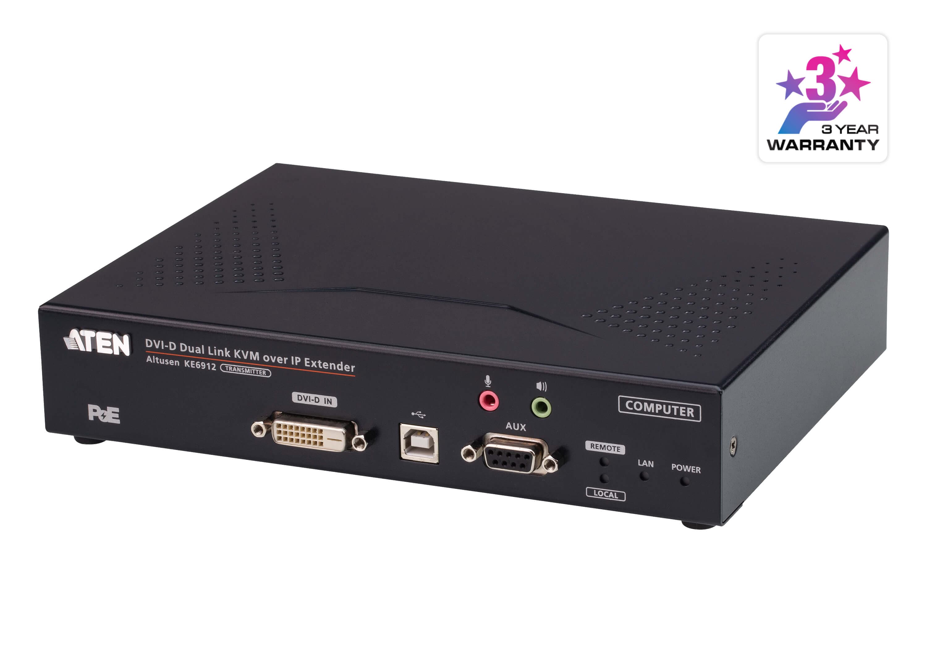 2K DVI-D Dual Link KVM over IP Transmitter with PoE — изглед 3
