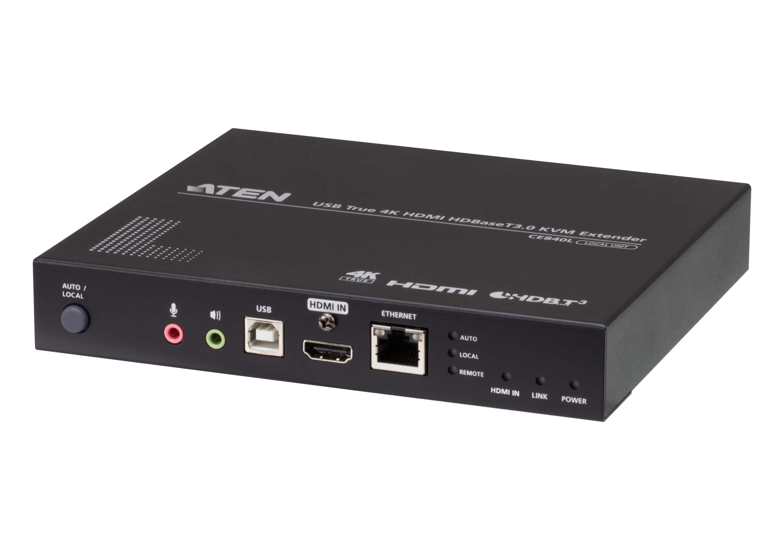 USB True 4K HDMI HDBaseT 3.0 KVM Extender (4K@100m) — изглед 4