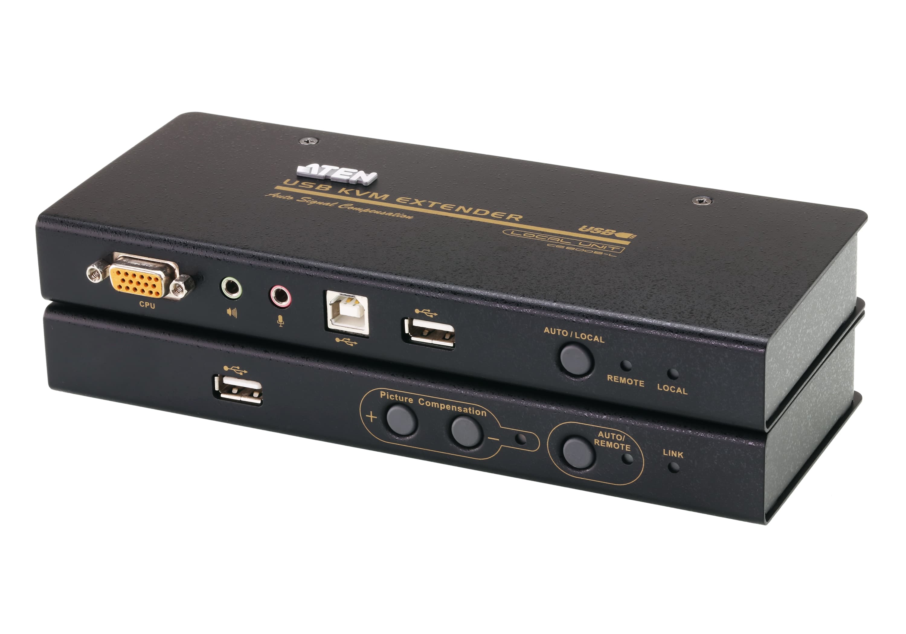 USB VGA/Audio Cat 5 KVM Extender with USB Flash Storage (1024 x 768@250m) — изглед 2
