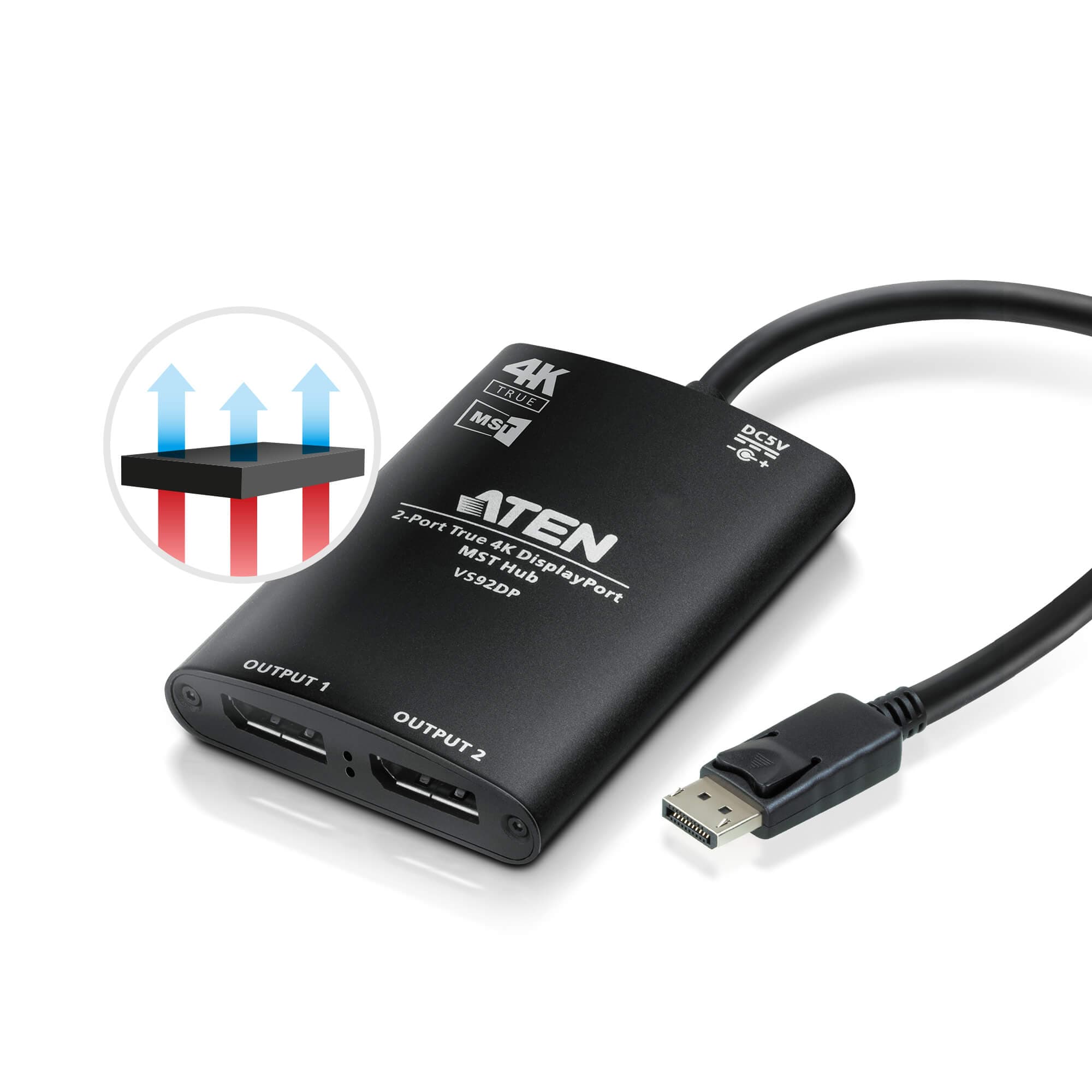 2-Port True 4K DisplayPort MST Hub — изглед 8