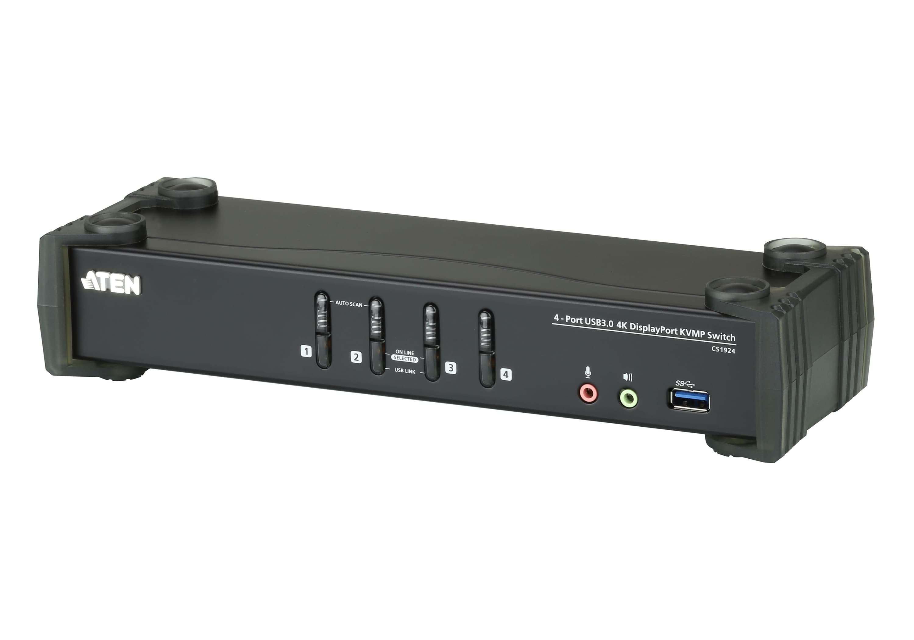 4-Port USB 3.0 4K DisplayPort KVMP™ Switch (Cables included) — view 3