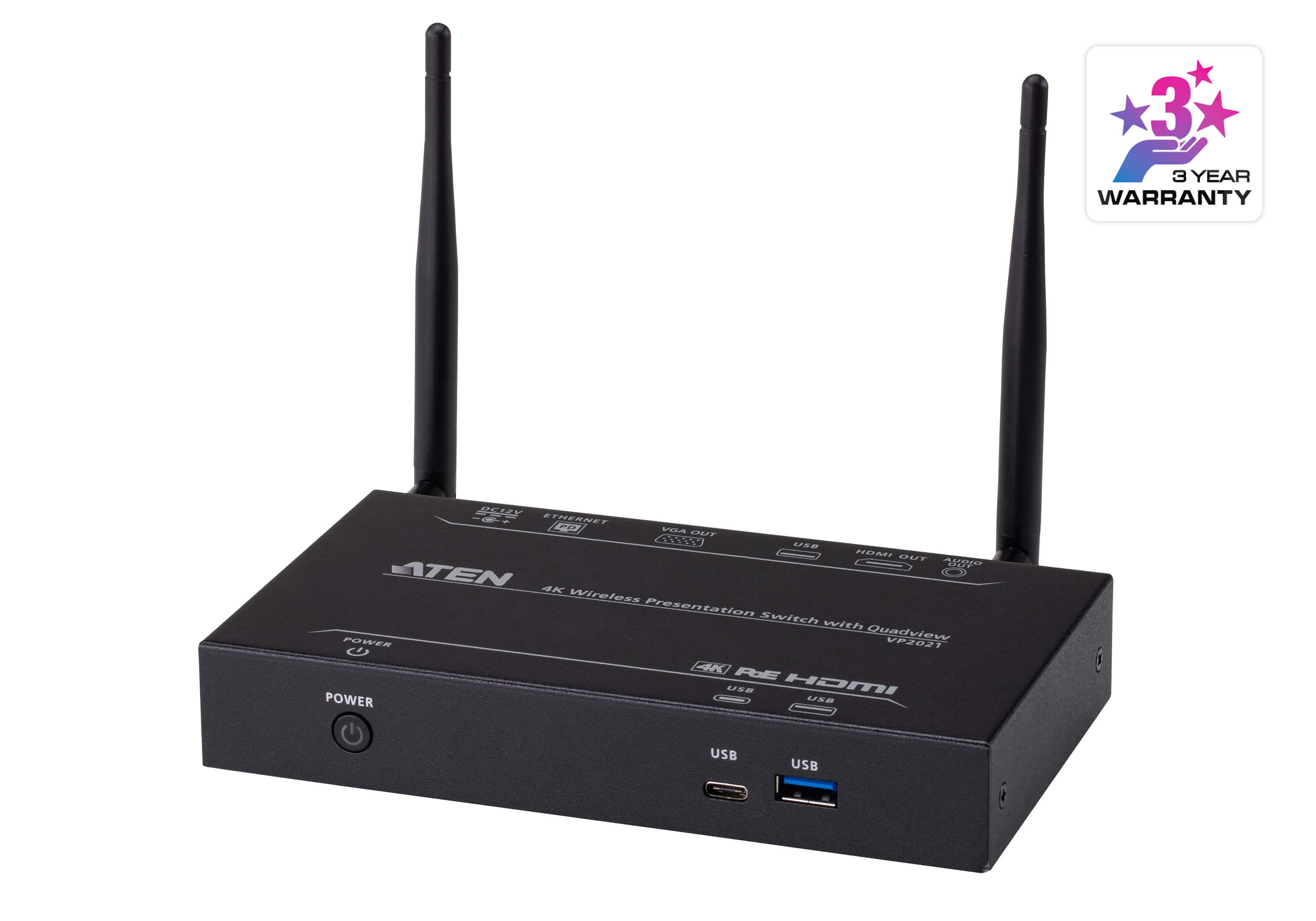 4K Wireless Presentation Switch with Quad View — изглед 3