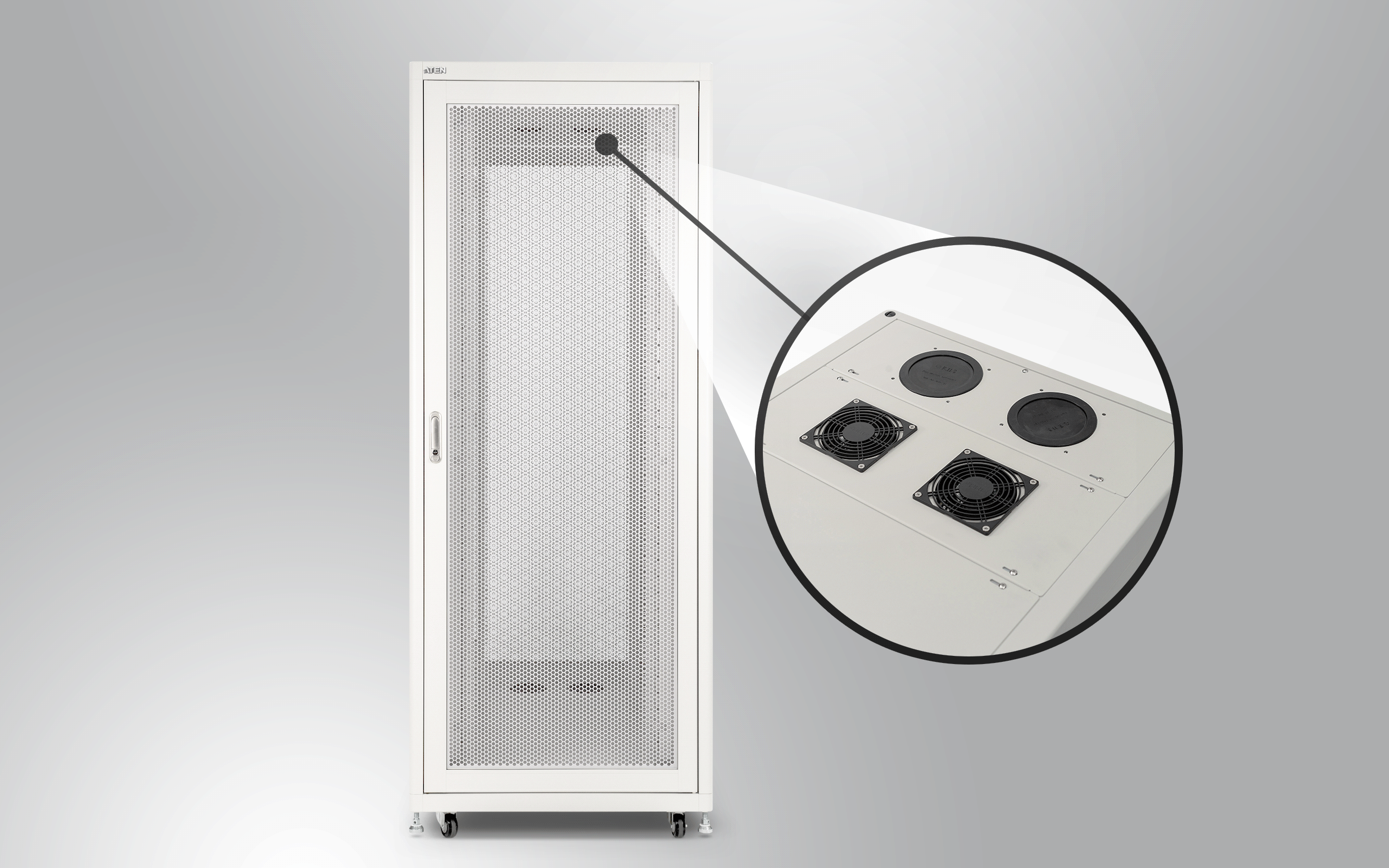 42U Network/Server Rack with Perforated Front and Rear Doors — view 6
