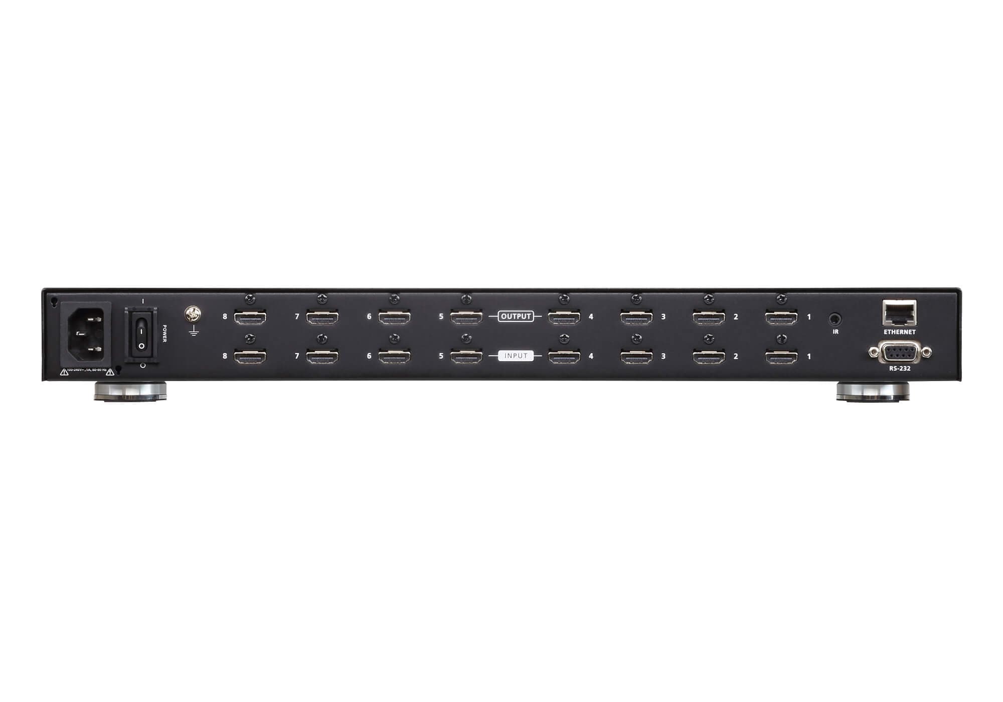8 x 8 True 4K HDMI Matrix Switch — изглед 2