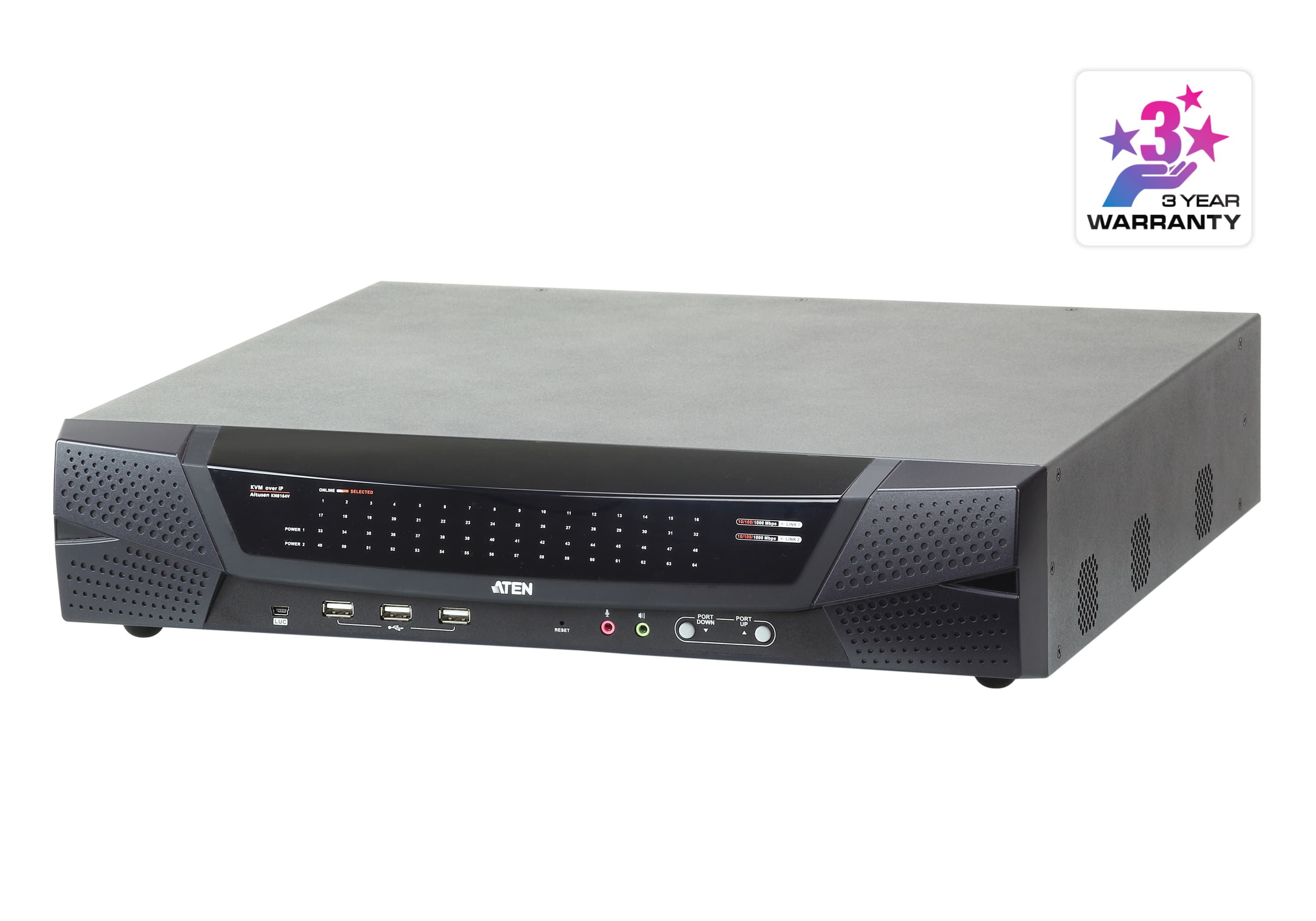 1-Local/8-Remote Access 64-Port Multi-Interface Cat 5 KVM over IP Switch