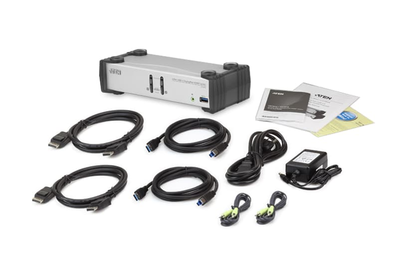 2-Port USB 3.0 DisplayPort KVMP™ Switch (Cables included) — view 4
