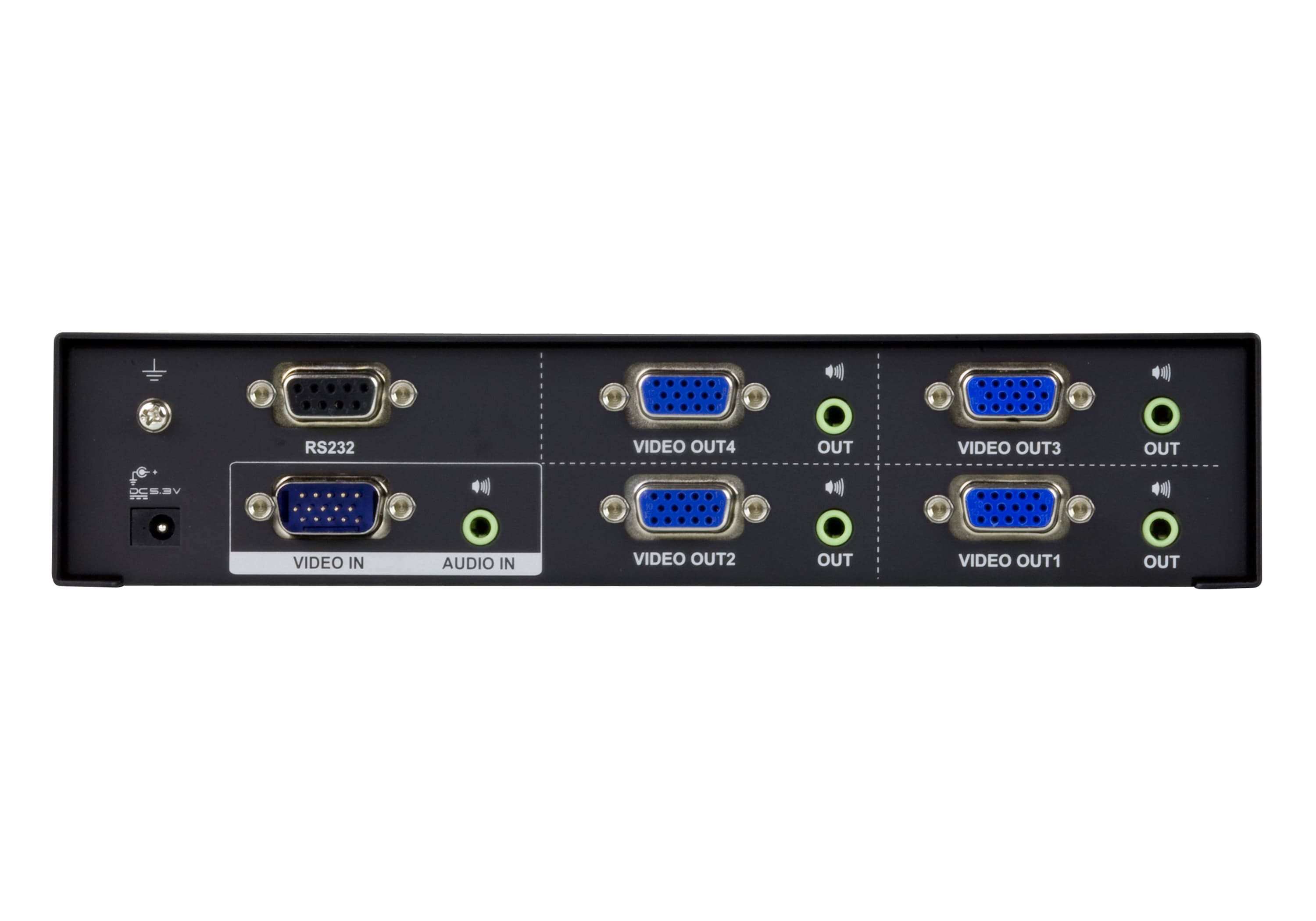 4-Port VGA/Audio Splitter (450MHz) — изглед 3