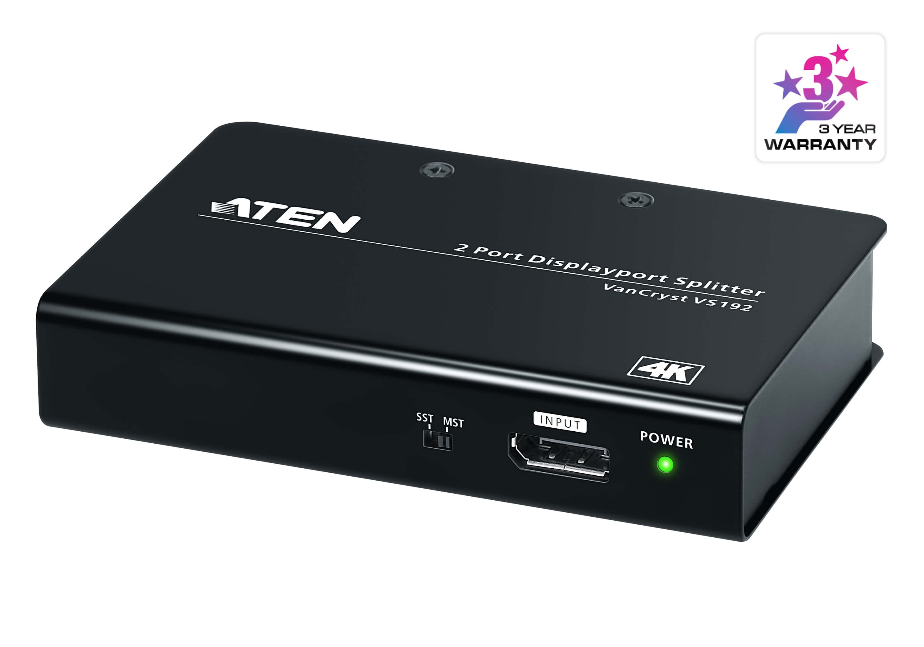 2-port True 4K DisplayPort Splitter — изглед 3
