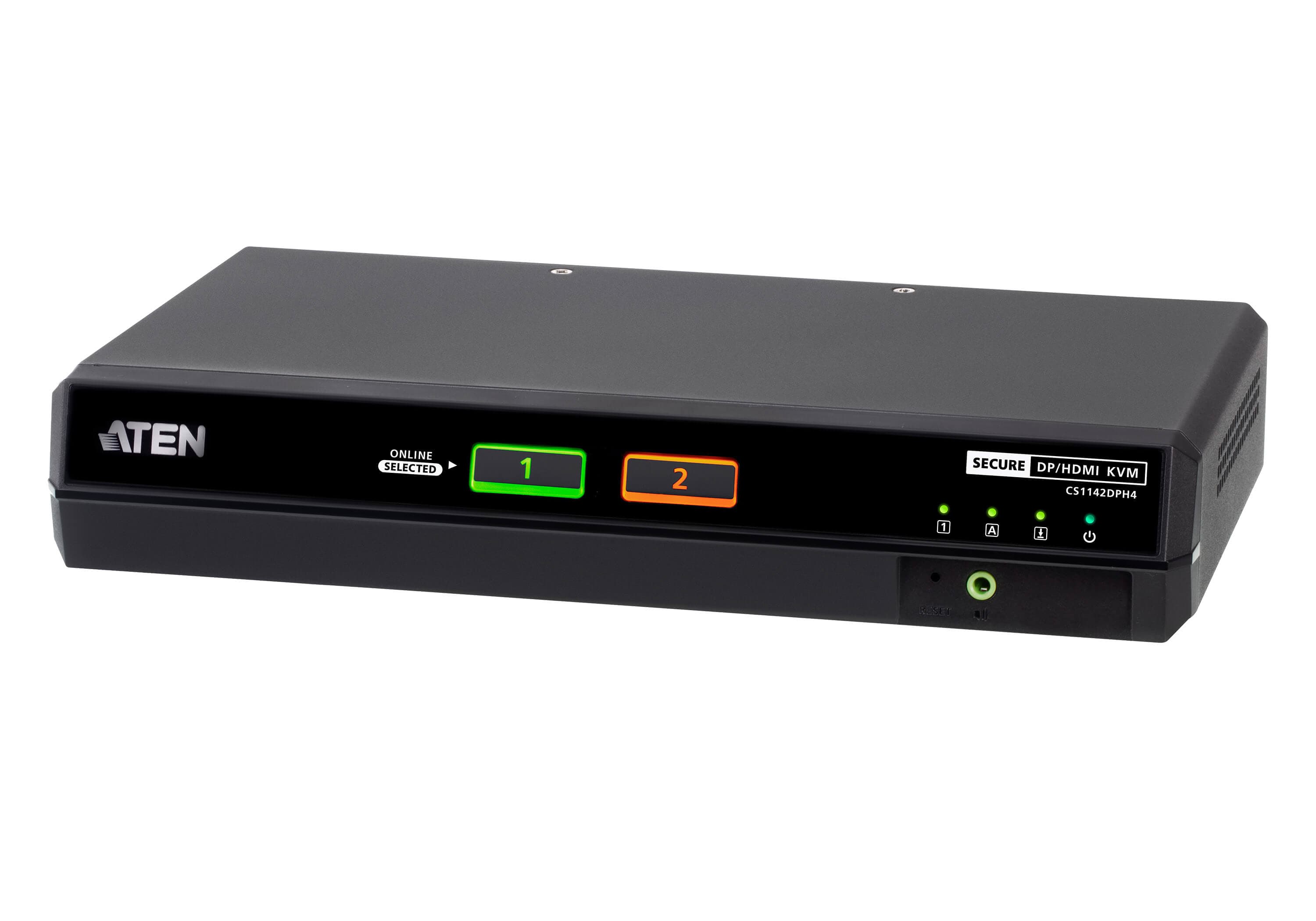 2-Port USB 5K DisplayPort/HDMI Dual Display Universal Secure KVM Switch (PSD PP v4.0 Compliant) — view 3
