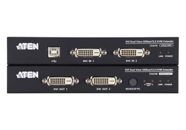 USB DVI Dual View HDBaseT™ 2.0 KVM Extender (1920 x 1200 @100 m)