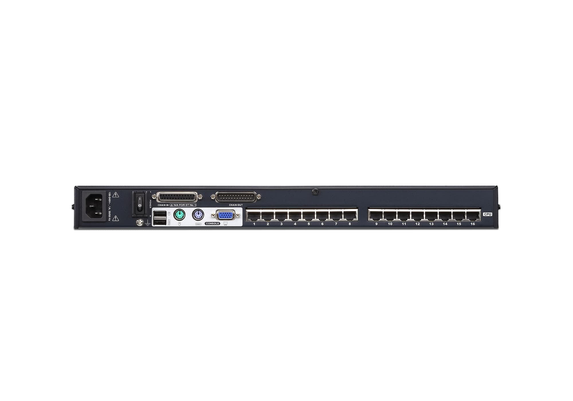 16-Port Multi-Interface (DisplayPort, HDMI, DVI, VGA) Cat 5 KVM Switch — изглед 2