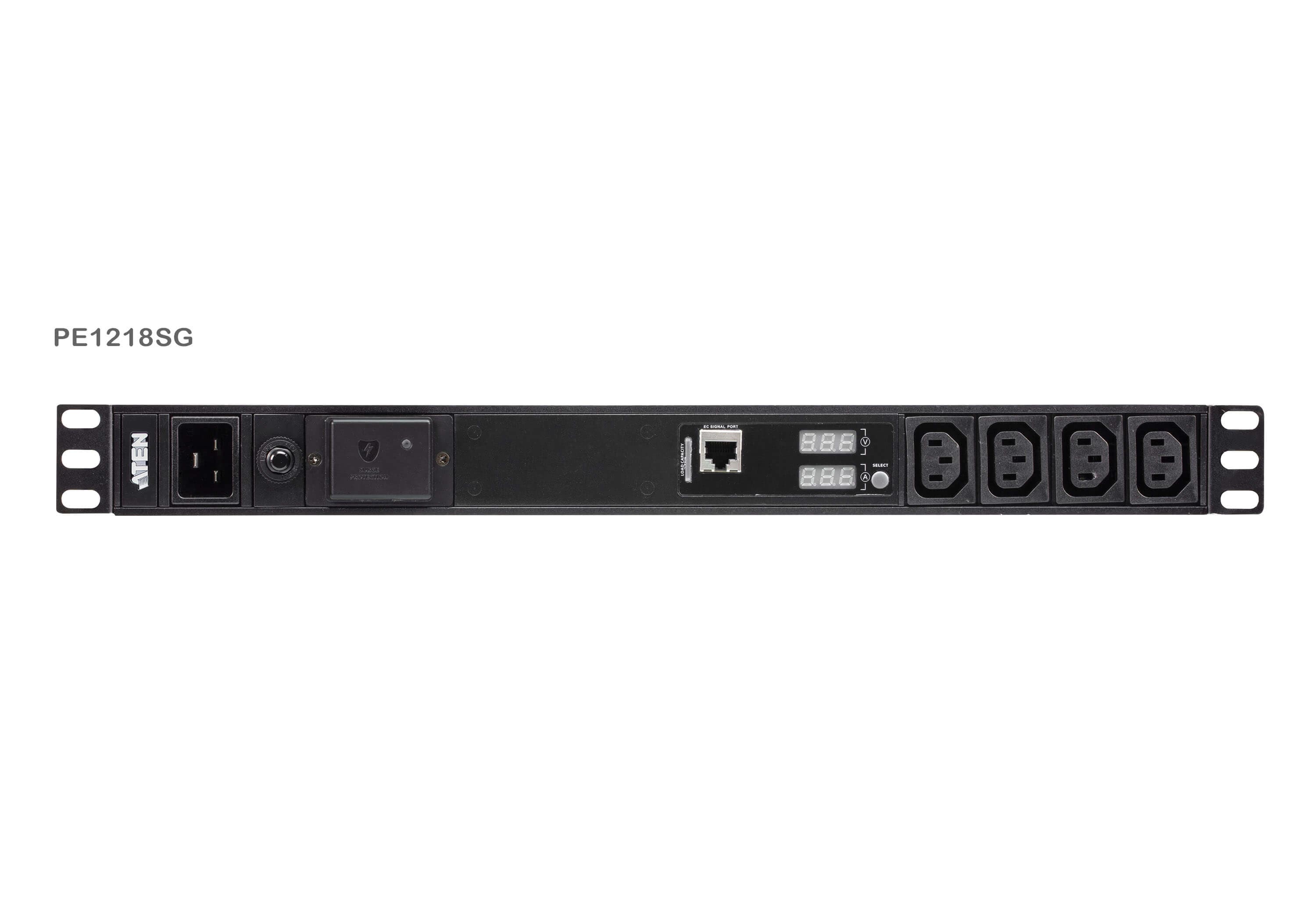 Basic Metered 1U PDU with Surge Protection — view 5