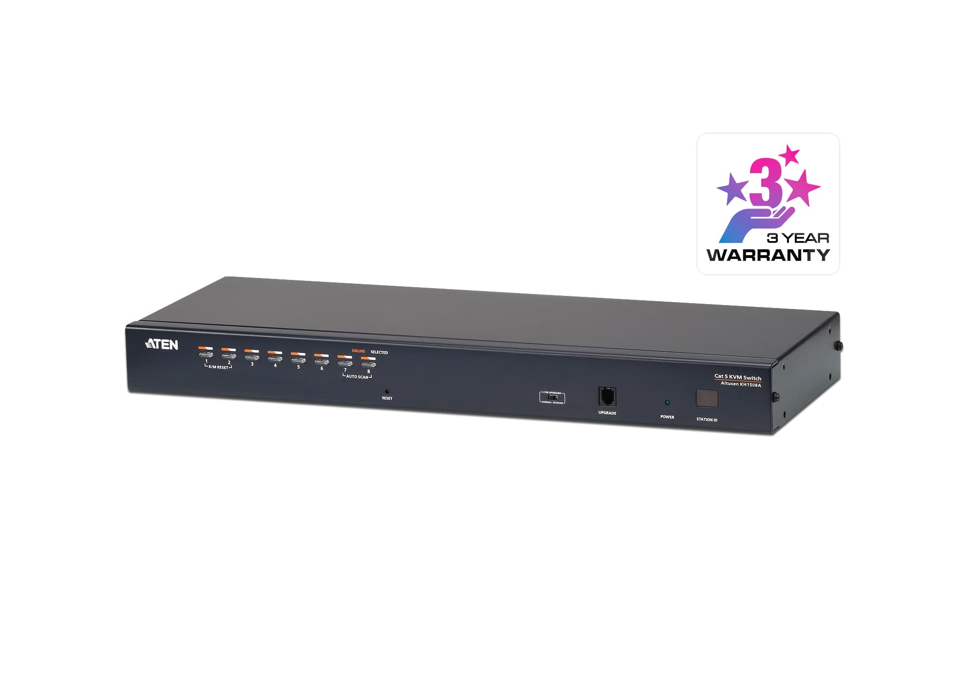 8-Port Multi-Interface (DisplayPort, HDMI, DVI, VGA) Cat 5 KVM Switch — изглед 3