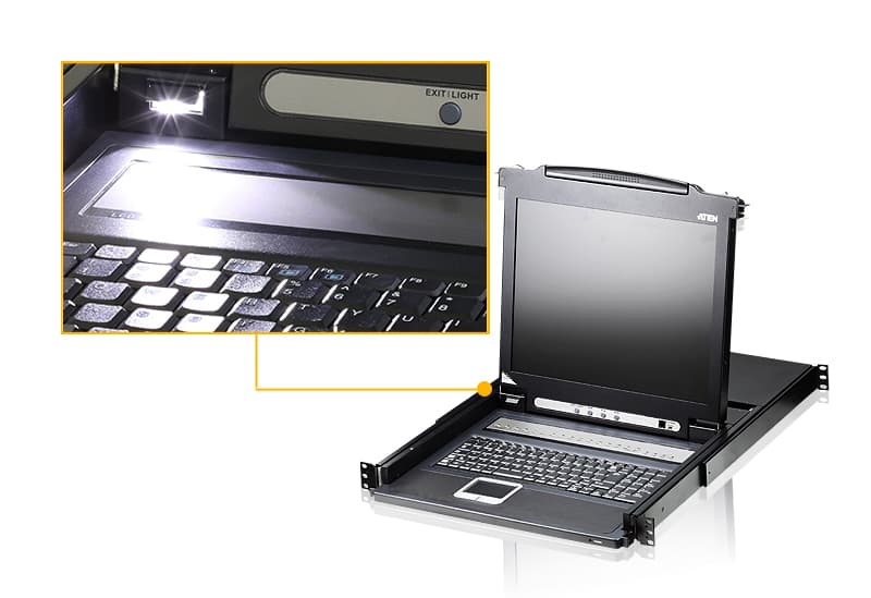 8-Port PS/2-USB VGA Single Rail LCD KVM Switch — изглед 3