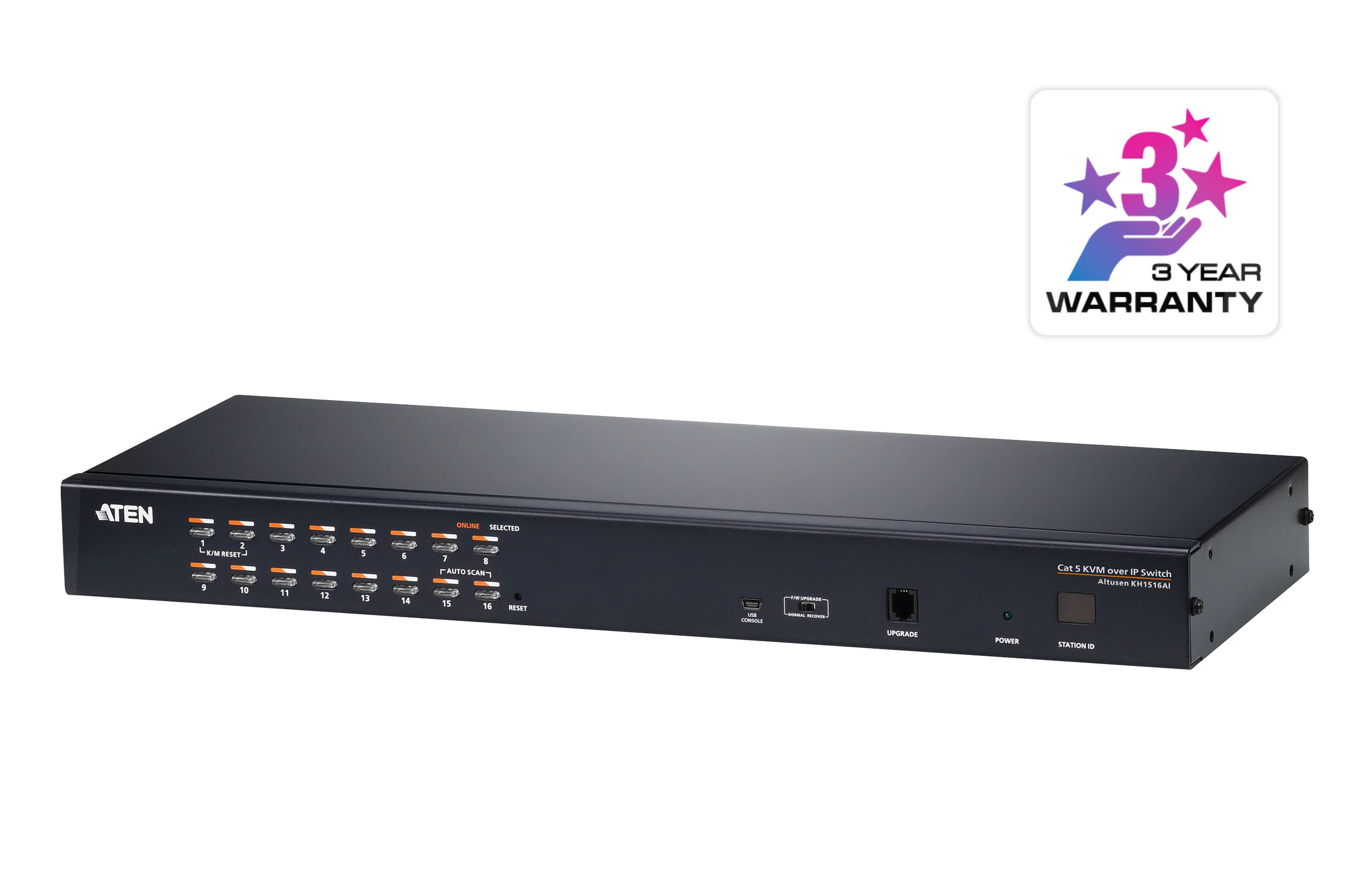 1-Local/Remote Shared Access 16-Port Multi-Interface Cat 5 KVM over IP Switch — изглед 3