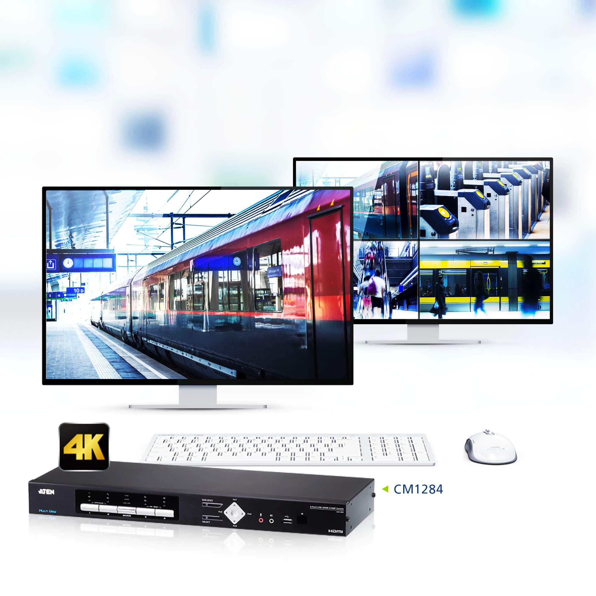 4-Port USB 4K HDMI Multi-View KVMP™ Switch — изглед 4