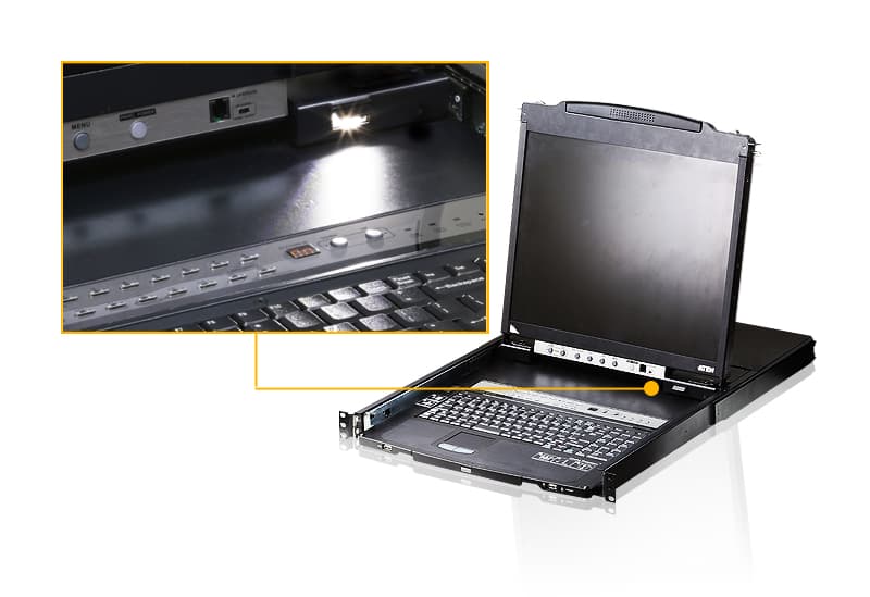 8-Port PS/2-USB VGA Dual Rail LCD KVM Switch — изглед 4