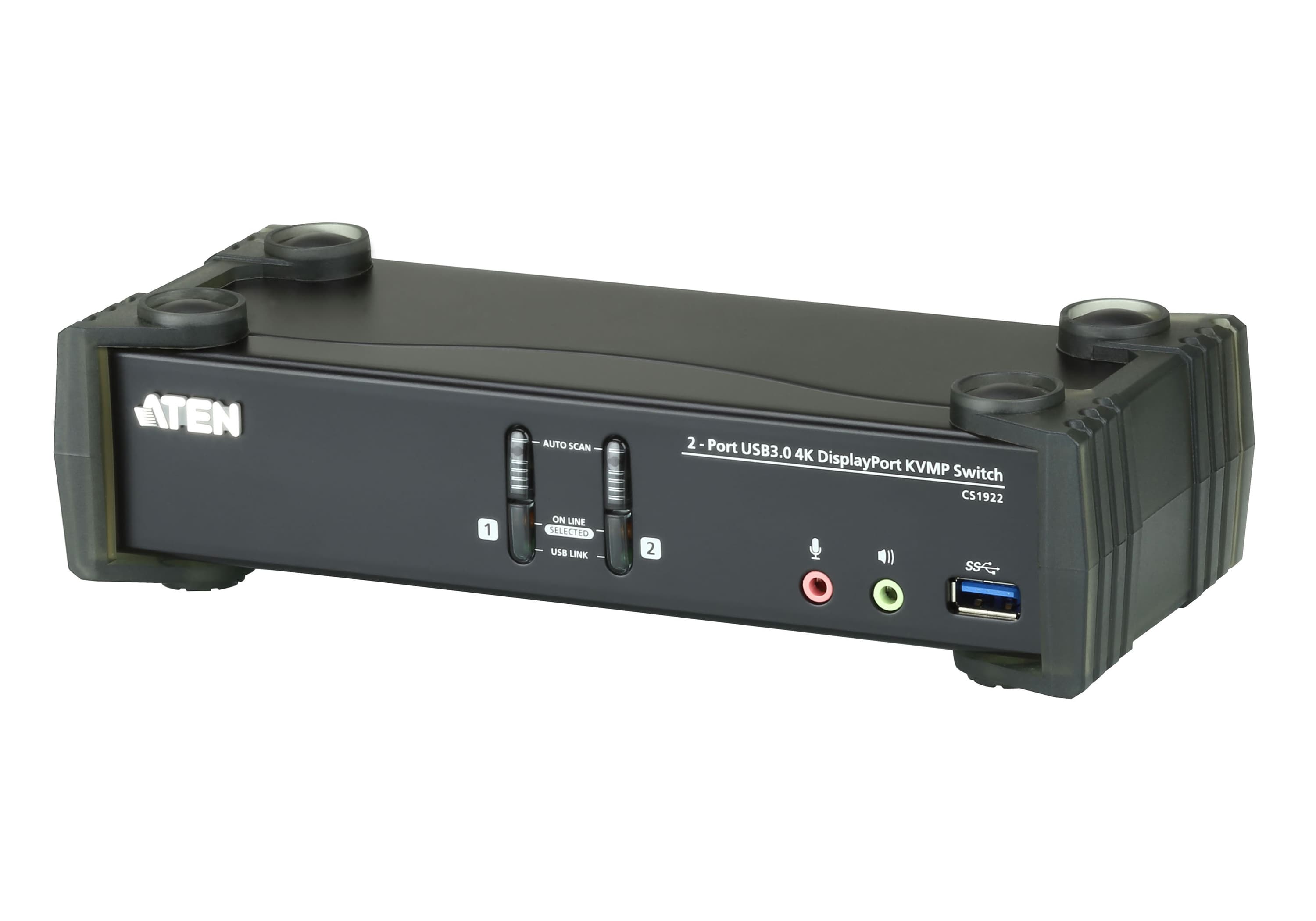 2-Port USB 3.0 4K DisplayPort KVMP™ Switch (Cables included) — view 3
