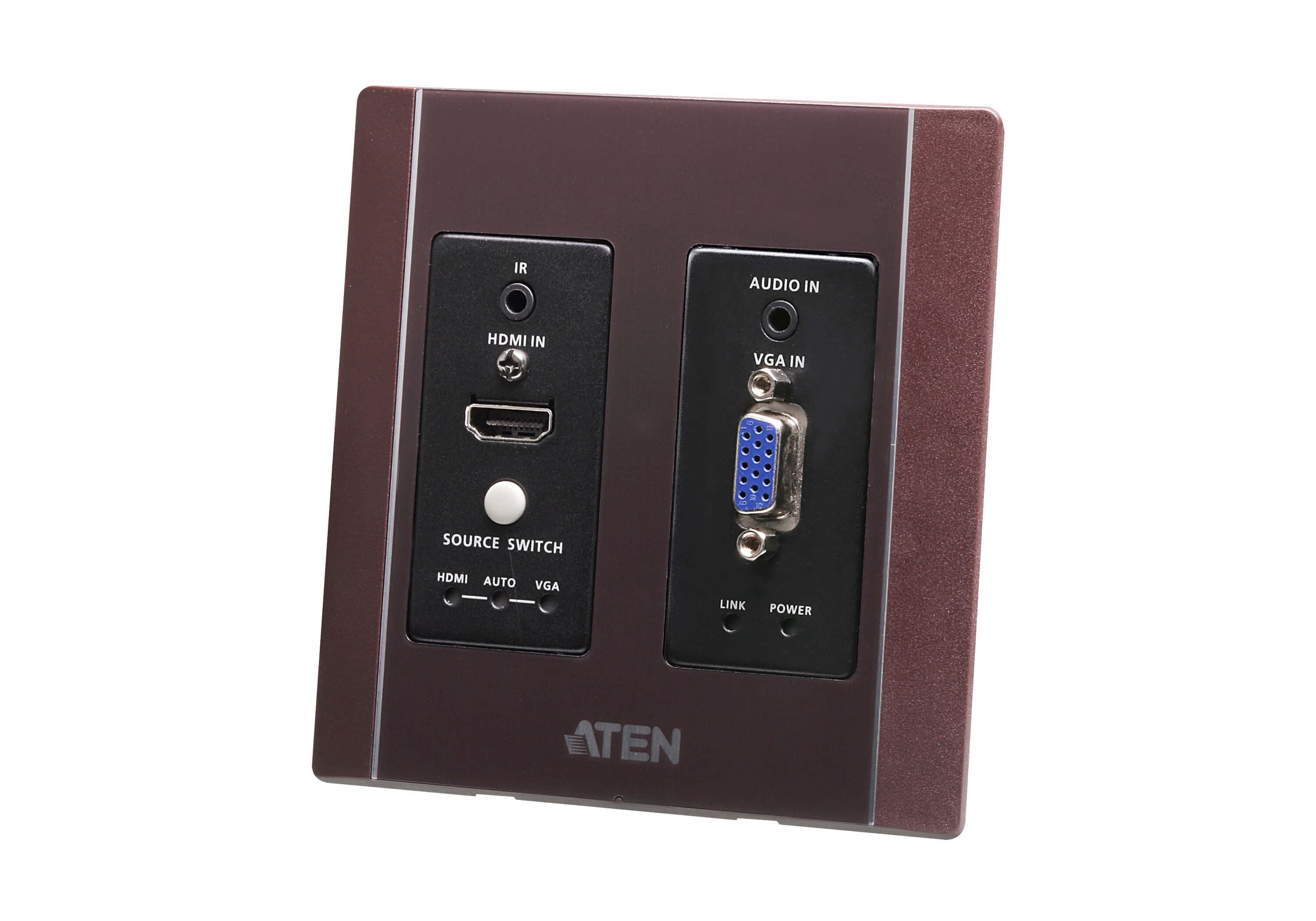 HDMI & VGA HDBaseT Transmitter with US Wall Plate / PoH (4K@100m) (HDBaseT Class A) (PoH  PD) — изглед 7