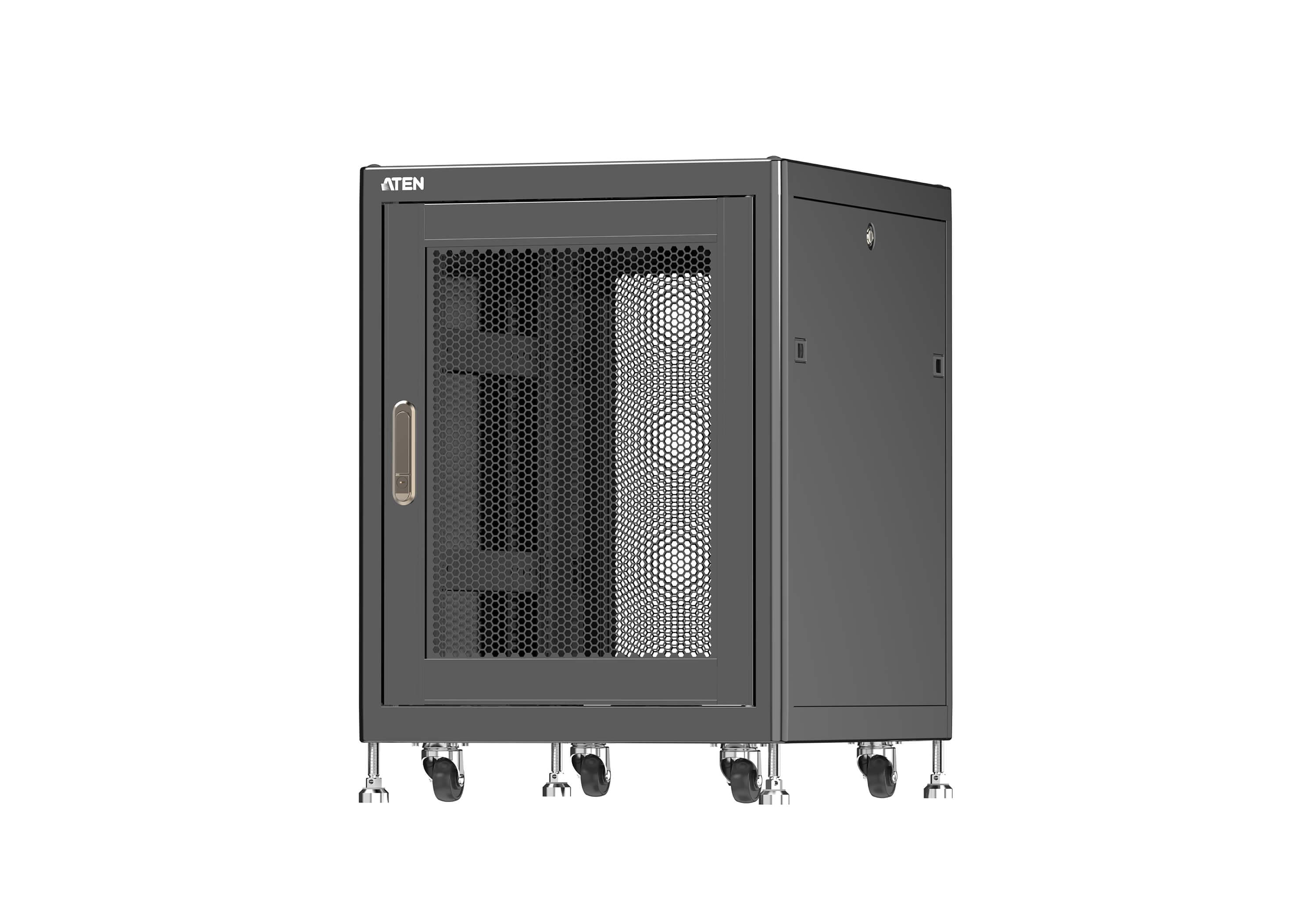 15U Standard Rack with Perforated Front and Rear Doors — view 2