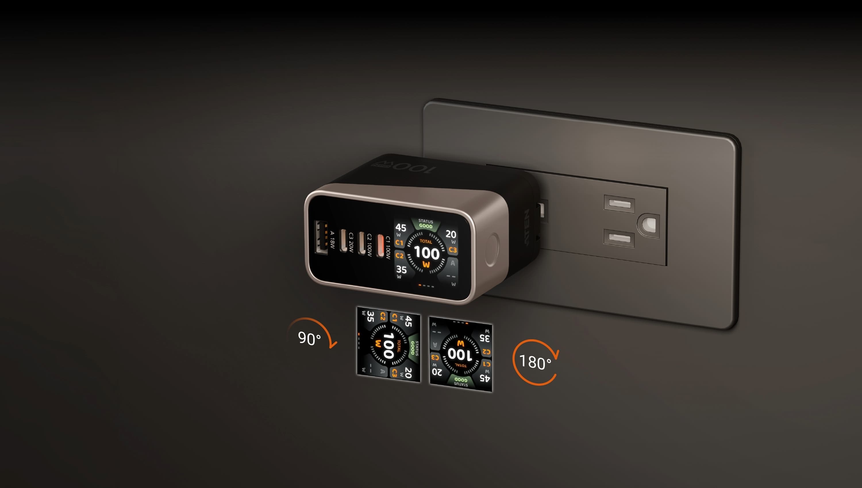 100W 4-Port Smart Display Charger — изглед 4