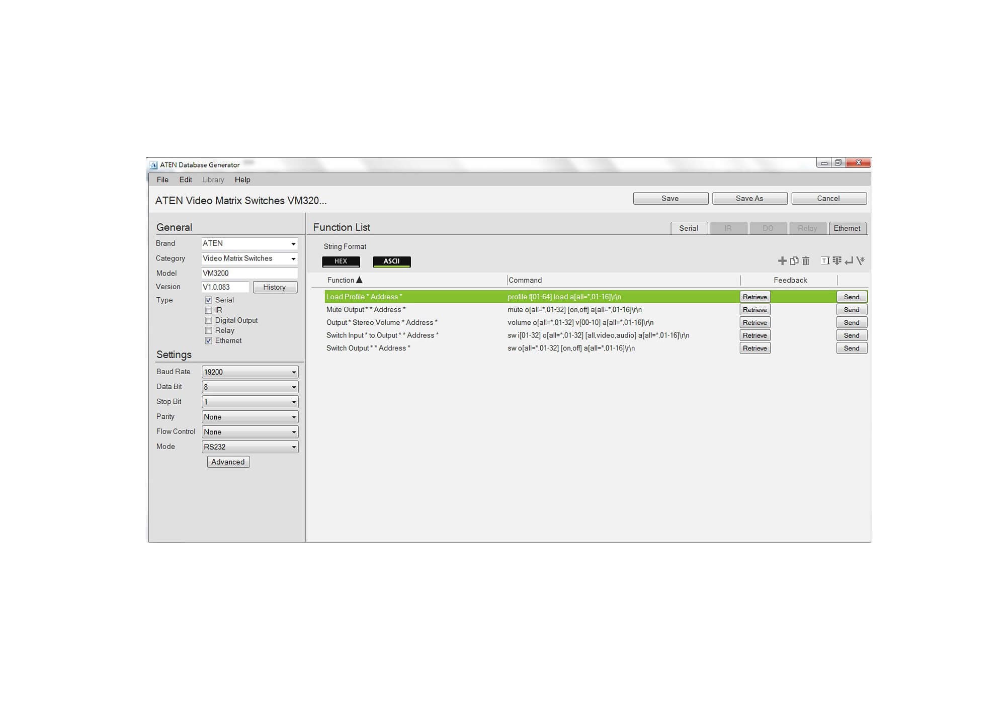 ATEN Control System - Database Generator — view 3