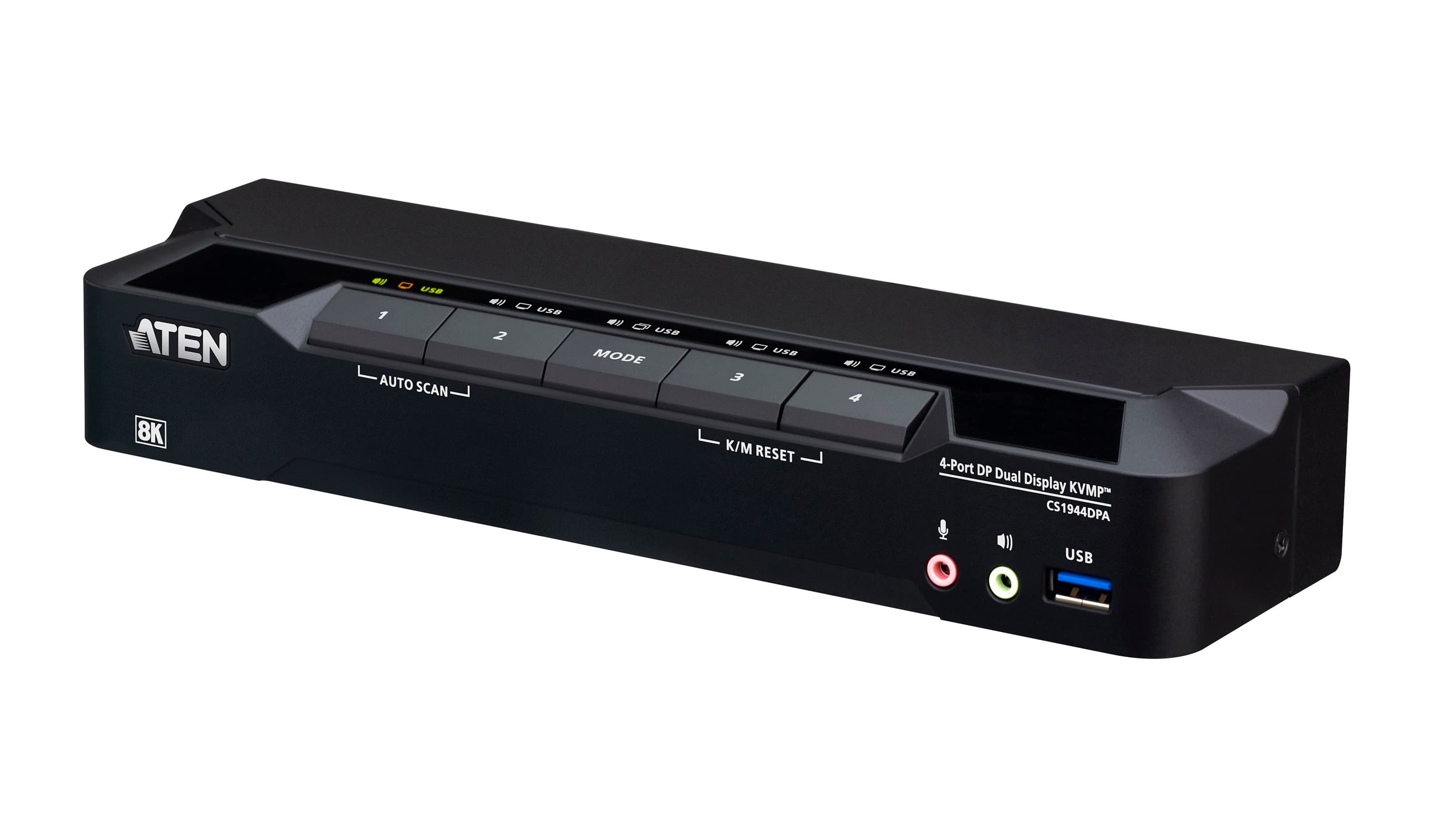 4-Port USB 3.0 8K DisplayPort Dual-Display KVMP™ Switch (Cables included) — изглед 3