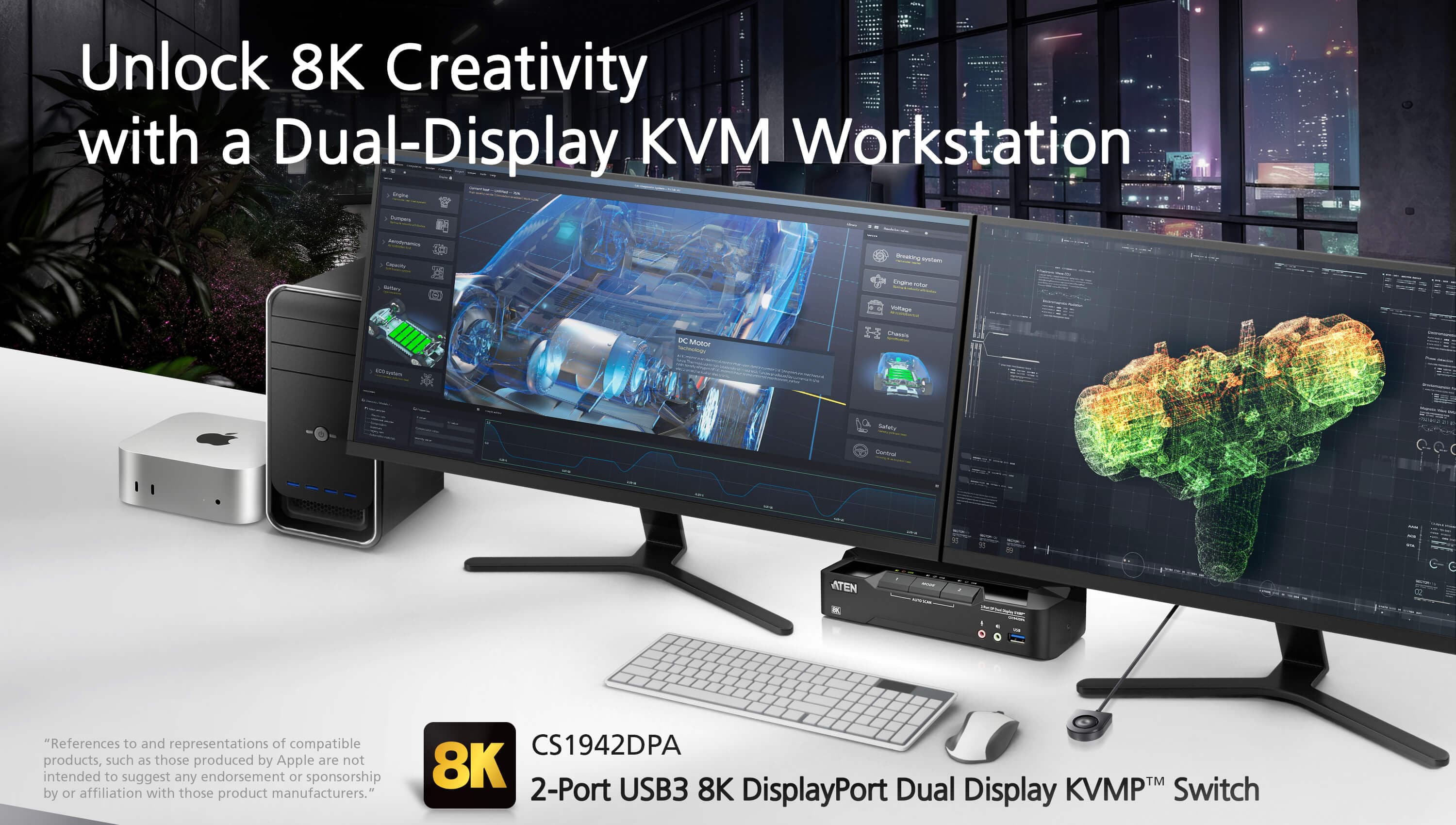 2-Port USB 3.0 8K DisplayPort Dual-Display KVMP™ Switch (Cables included) — изглед 5