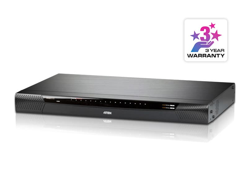 1-Local/1-Remote Access
16-Port Cat 5 KVM over IP Switch (1920 x 1200)